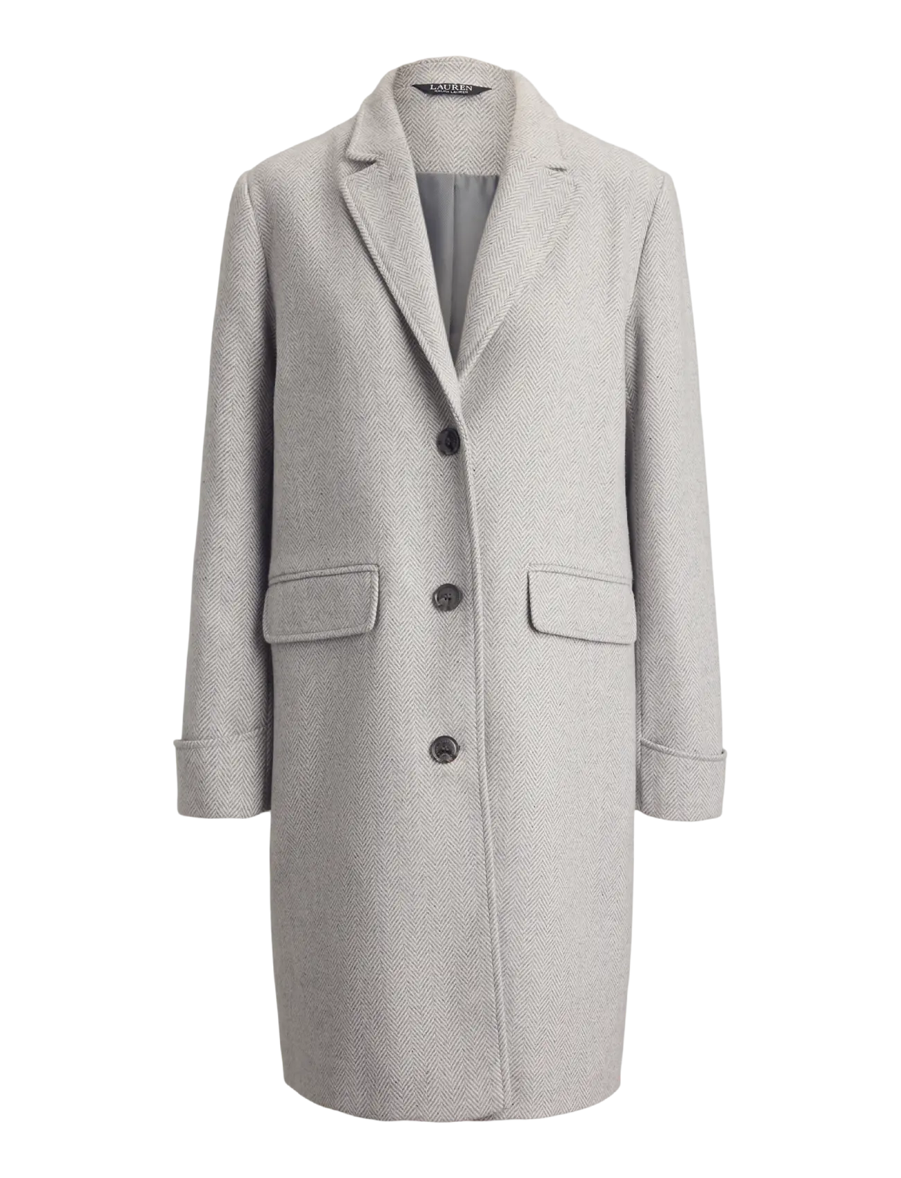 Lauren Ralph Lauren - Herringbone Coat - vinterjakker - cream grey herrin - 1