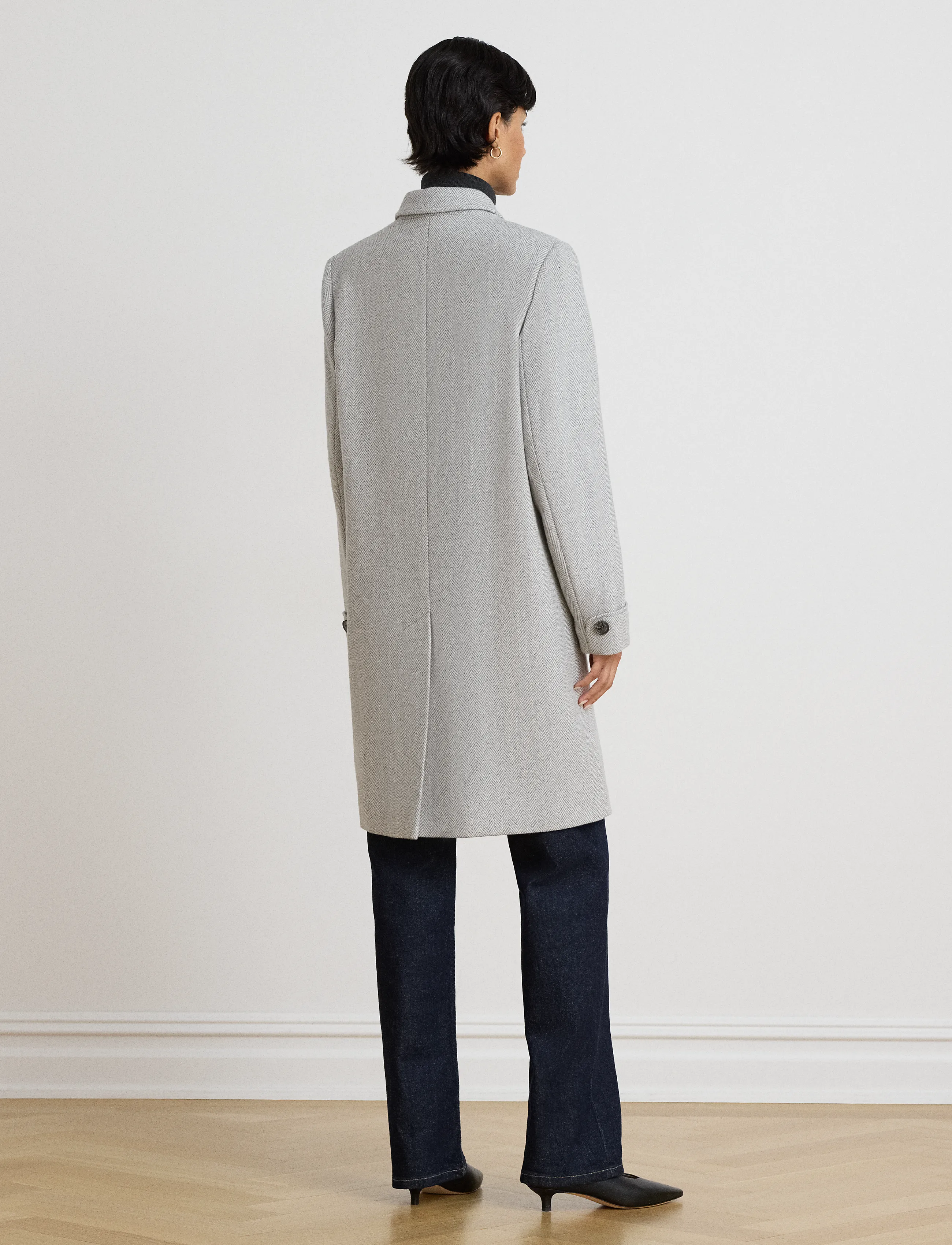 Lauren Ralph Lauren - Herringbone Coat - vinterjakker - cream grey herrin - 2