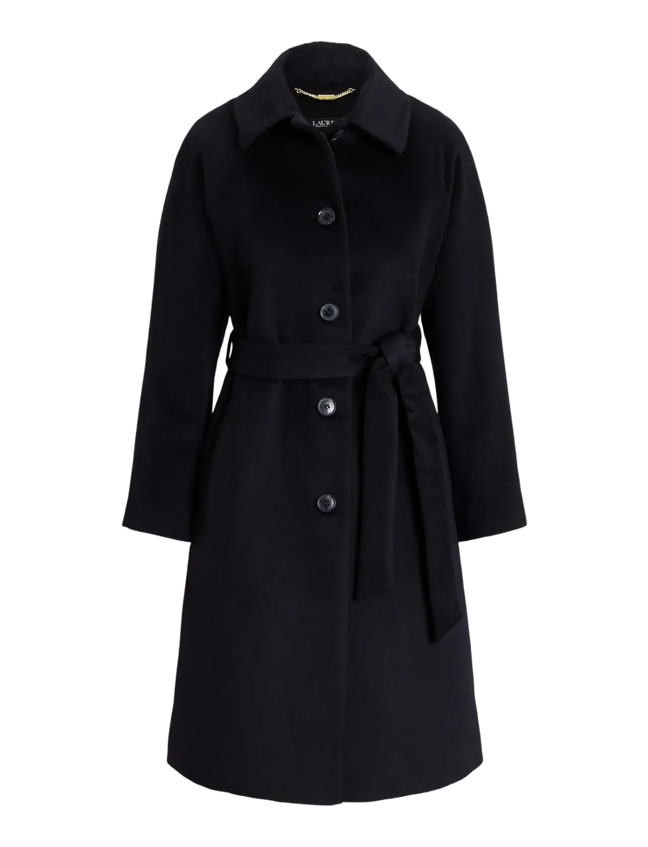 Lauren Ralph Lauren Belted Wool-Blend Coat - Jakker & Frakker - BLACK / black