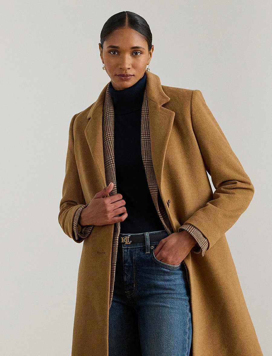 Lauren Ralph Lauren - Wool-Blend Coat - vinterjakker - new vicuna - 0