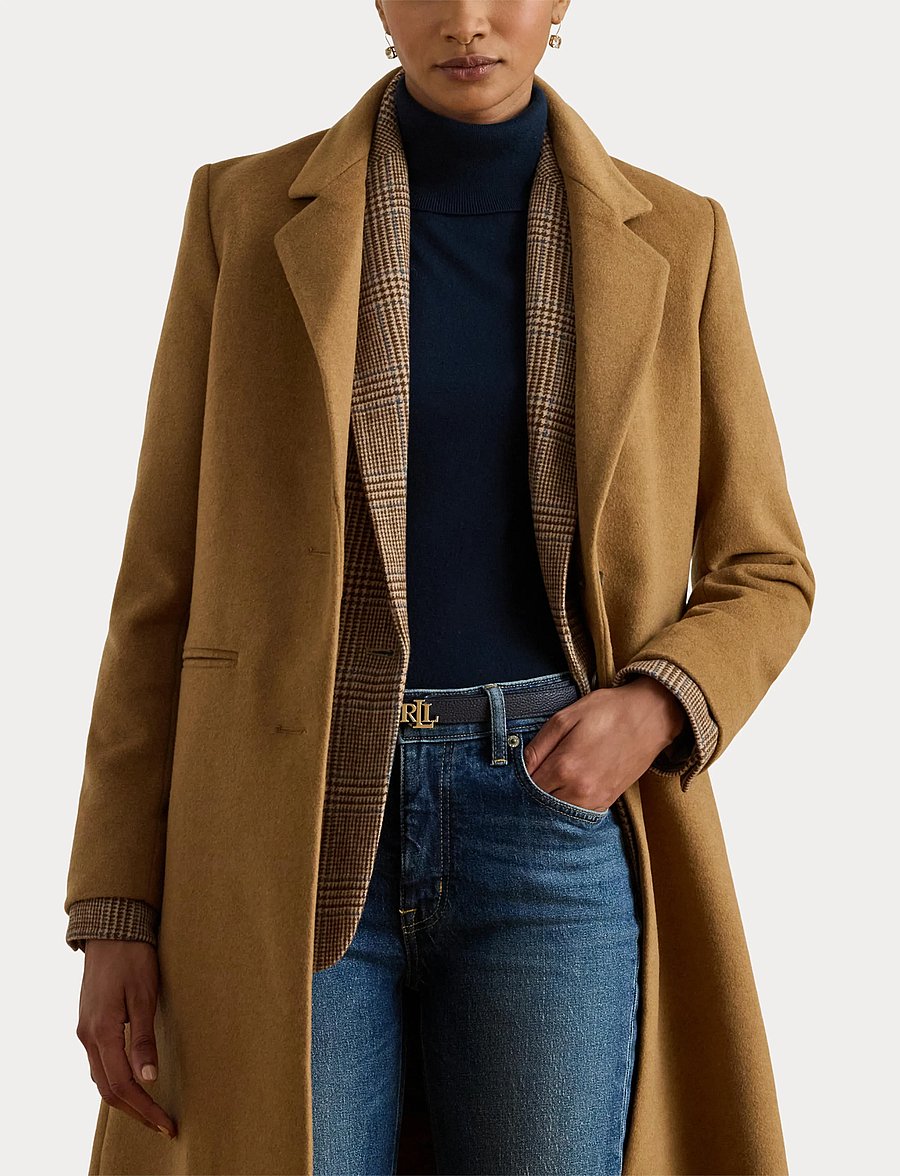 Lauren Ralph Lauren - Wool-Blend Coat - vinterjakker - new vicuna - 5