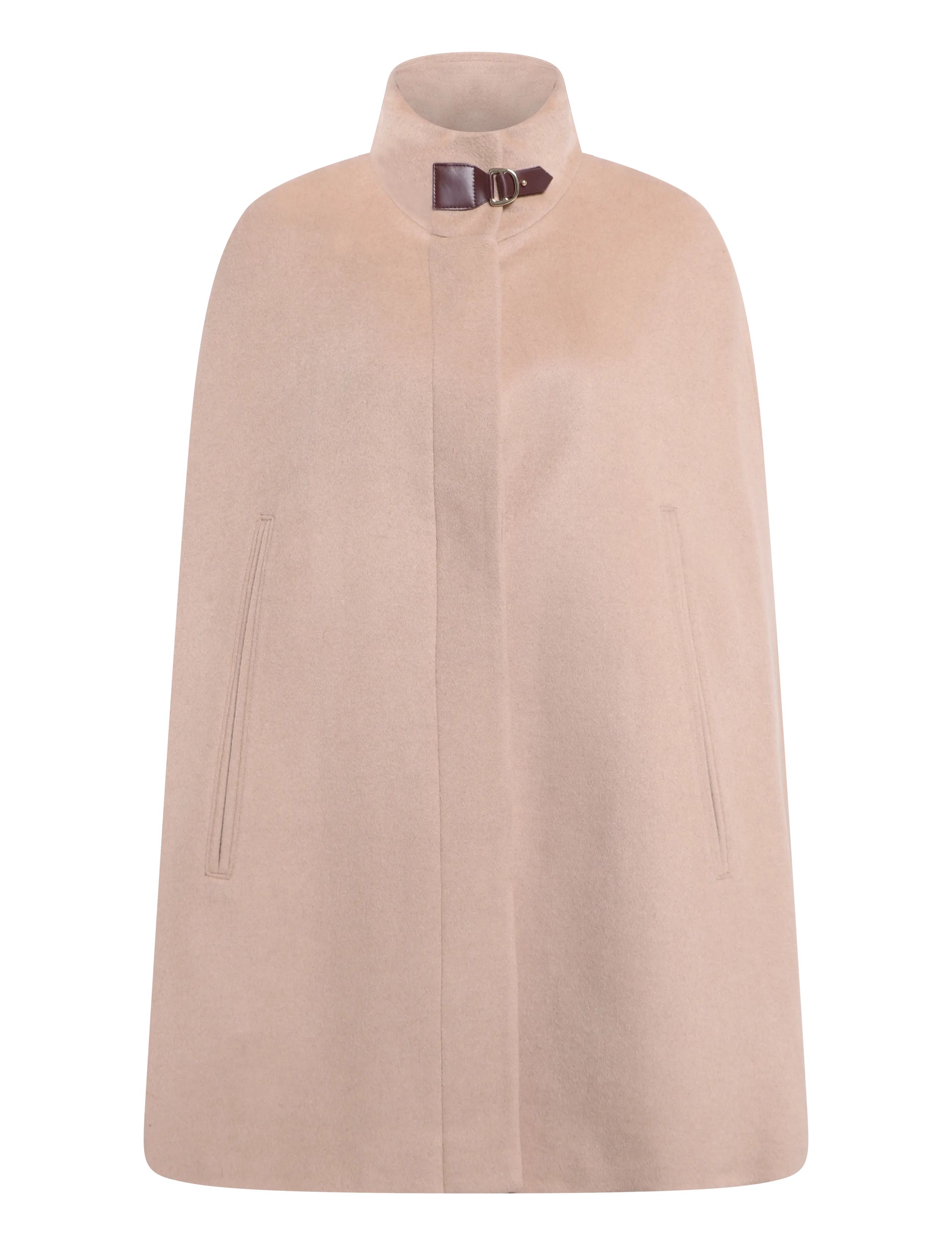 Lauren Ralph Lauren - Buckle-Trim Wool-Blend Mockneck Cape - winter jackets - camel - 2