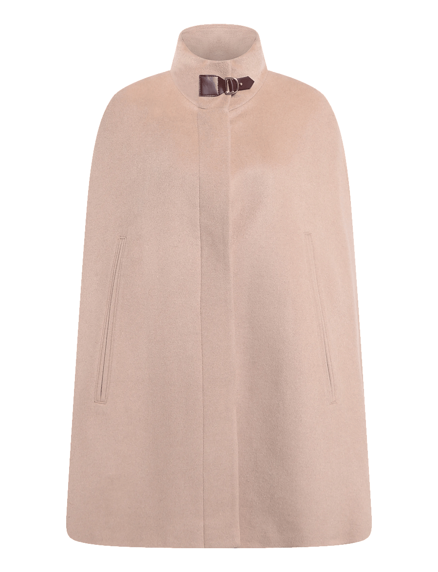 Lauren Ralph Lauren - Buckle-Trim Wool-Blend Mockneck Cape - winterjacken - camel - 2