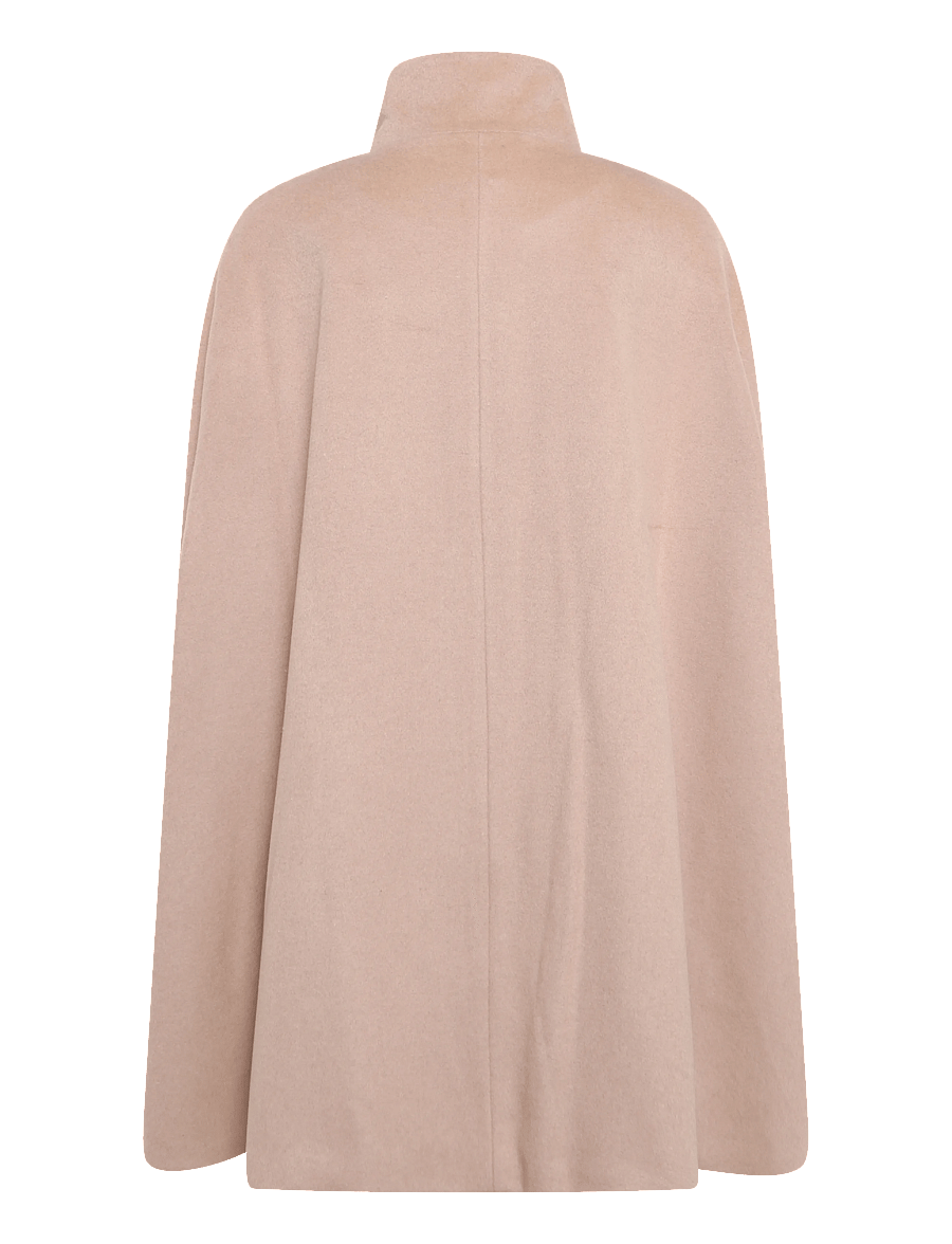 Lauren Ralph Lauren - Buckle-Trim Wool-Blend Mockneck Cape - winterjacken - camel - 3