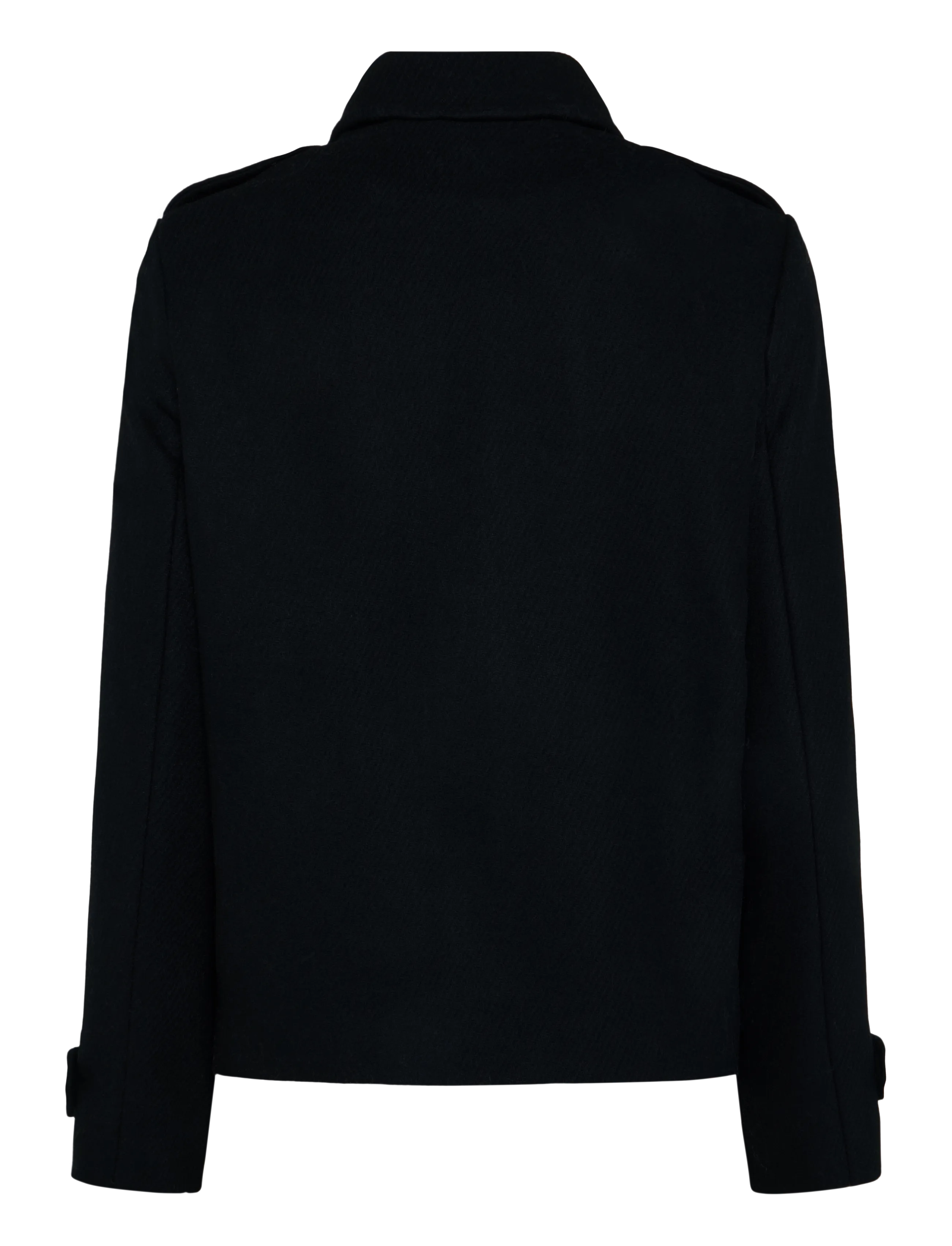 Lauren Ralph Lauren - Double-Breasted Wool-Blend Cropped Coat - Žieminės striukės - black - 3
