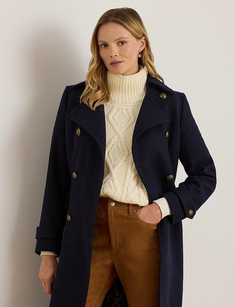 Lauren Ralph Lauren - Double-Breasted Wool-Blend Twill Coat - regal navy - 0