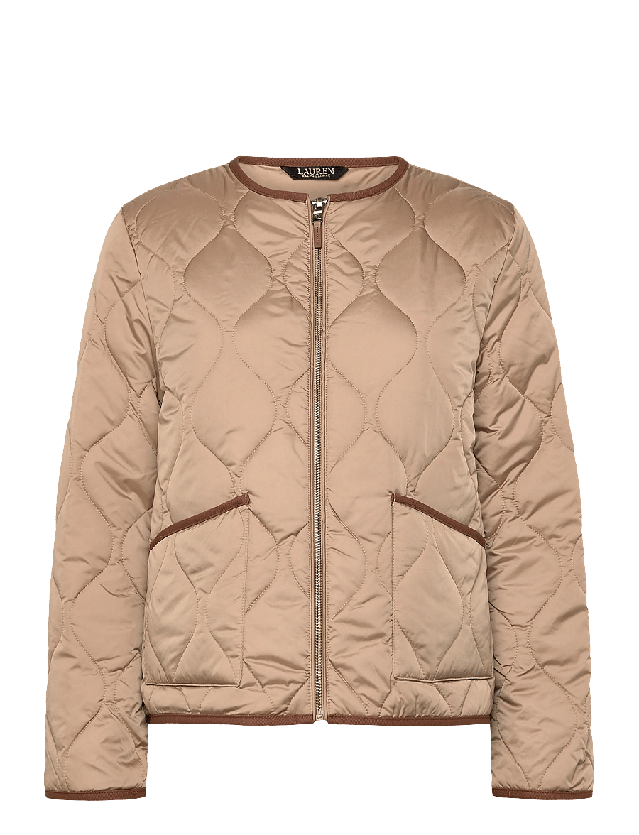 Lauren Ralph Lauren - Twill-Trim Onion-Quilted Jacket - frühlingsjacken - birch tan - 1