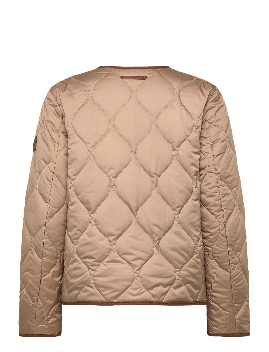 Lauren Ralph Lauren - Twill-Trim Onion-Quilted Jacket - frühlingsjacken - birch tan - 2
