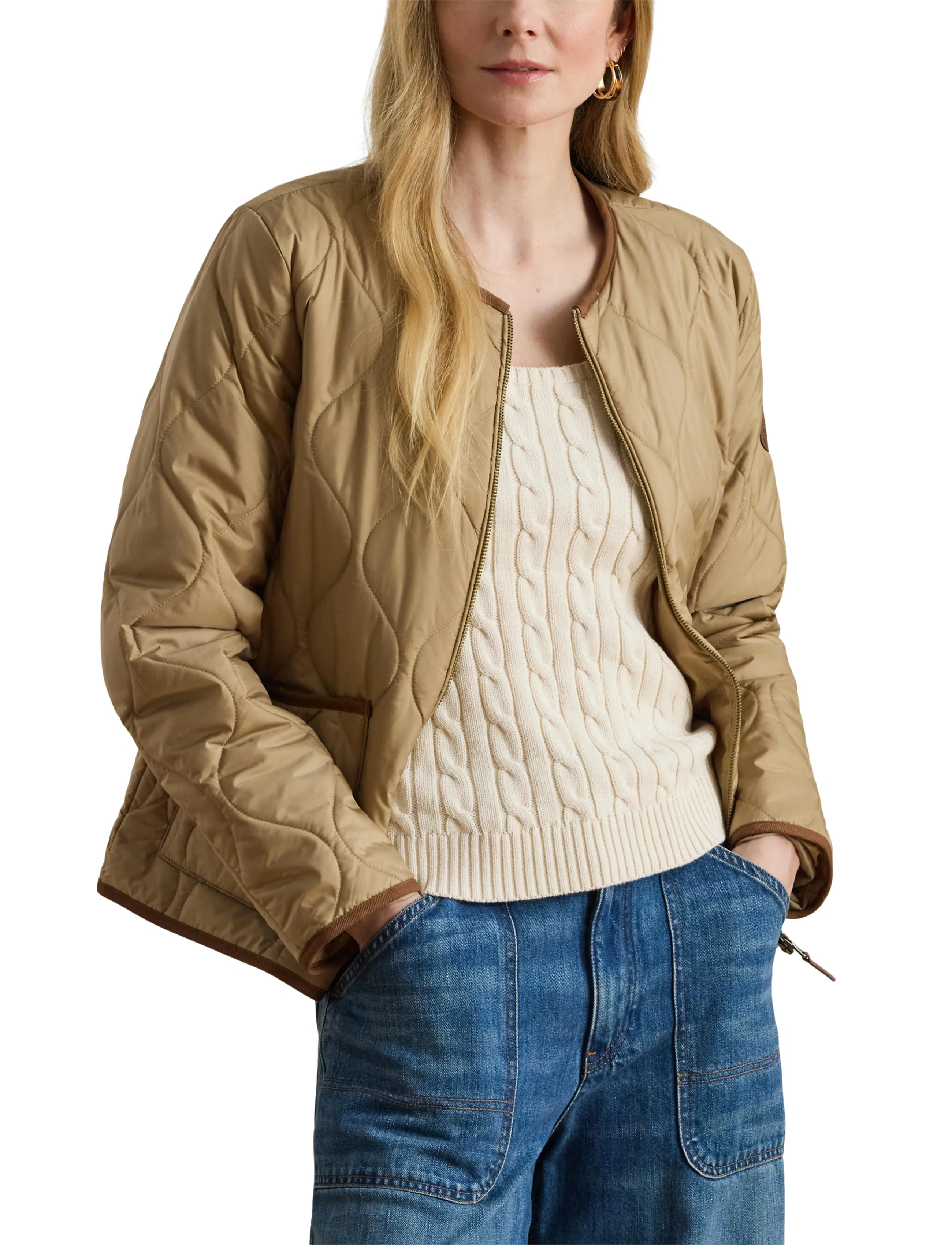 Lauren Ralph Lauren Twill-Trim Onion-Quilted Jacket jackor dam – bild 5