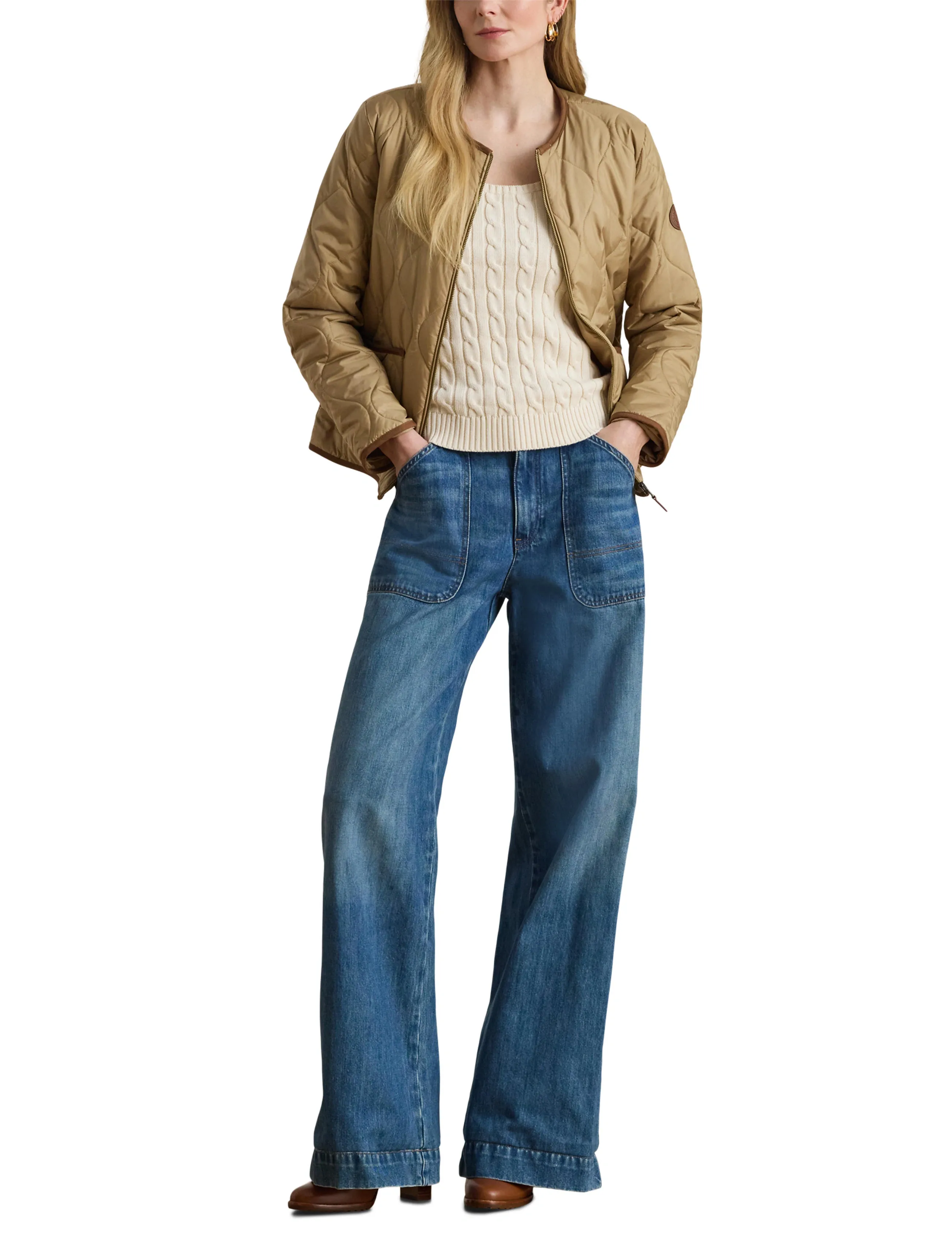 Lauren Ralph Lauren Twill-Trim Onion-Quilted Jacket jackor dam – bild 6