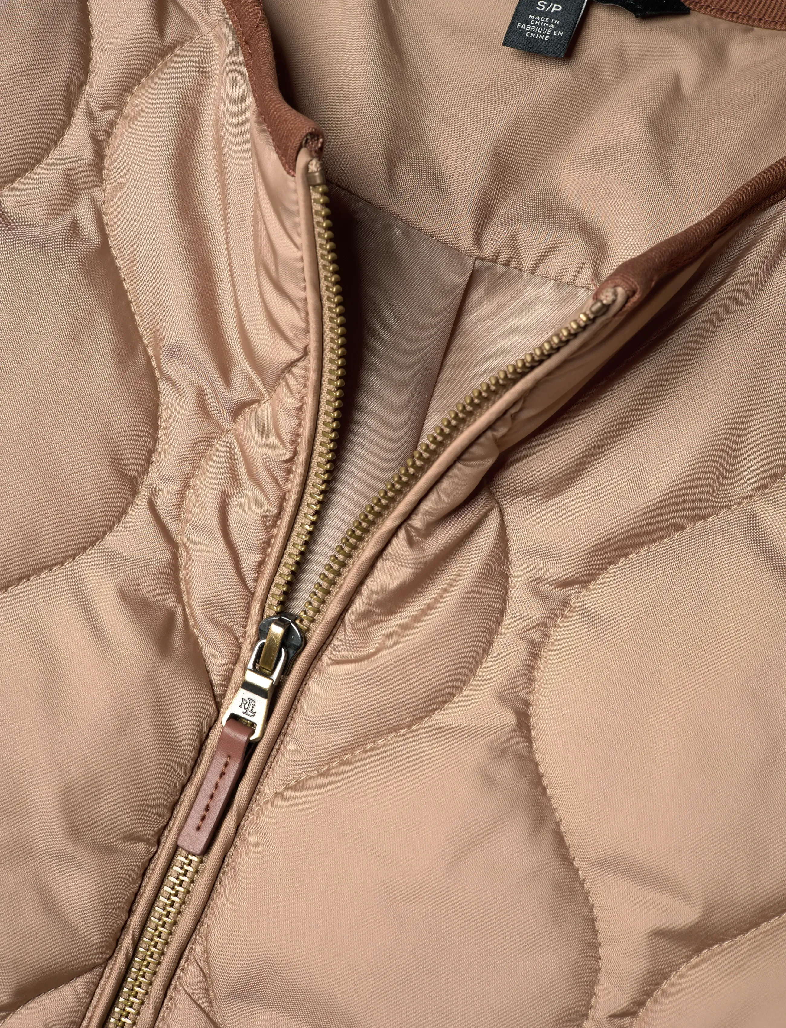 Lauren Ralph Lauren - Twill-Trim Onion-Quilted Jacket - vestes de printemps - birch tan - 5