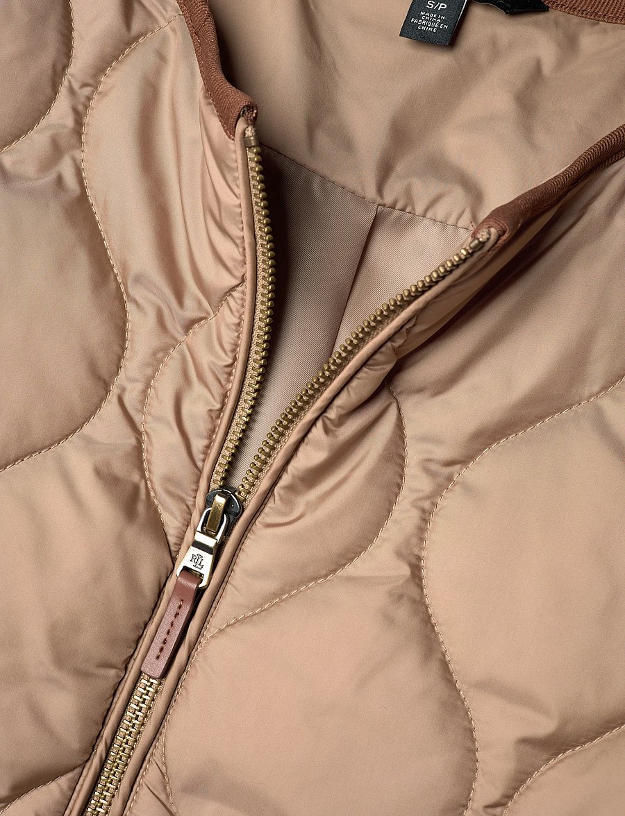 Lauren Ralph Lauren - Twill-Trim Onion-Quilted Jacket - frühlingsjacken - birch tan - 5