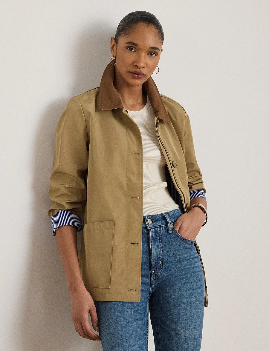 Lauren Ralph Lauren - BONDED RAIN-BND SHRT JKT SB - frühlingsjacken - birch tan - 0