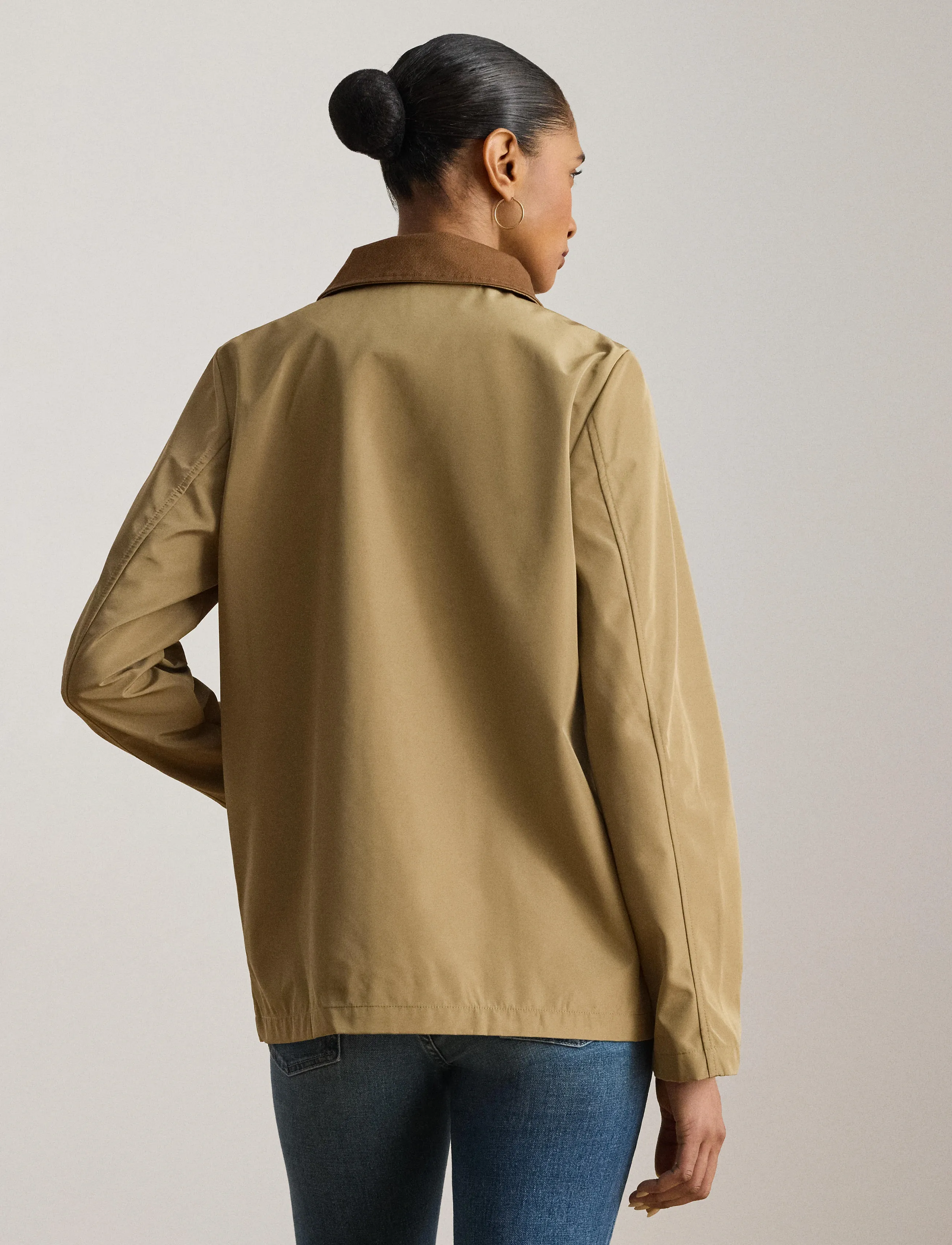 Lauren Ralph Lauren - BONDED RAIN-BND SHRT JKT SB - forårsjakker - birch tan - 3