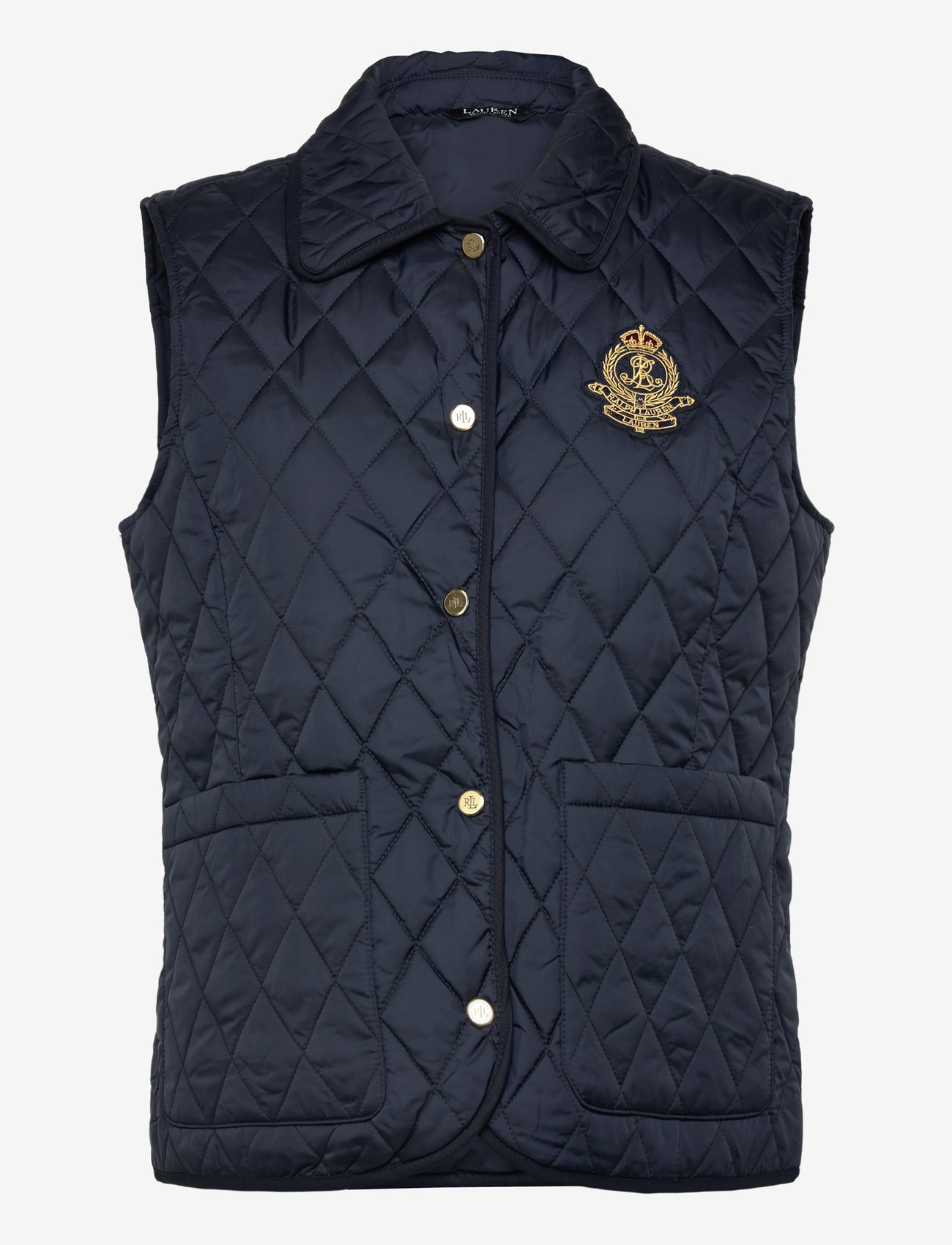 Lauren Ralph Lauren - Crest-Patch Diamond-Quilted Vest - efterårsjakker - dk navy - 0
