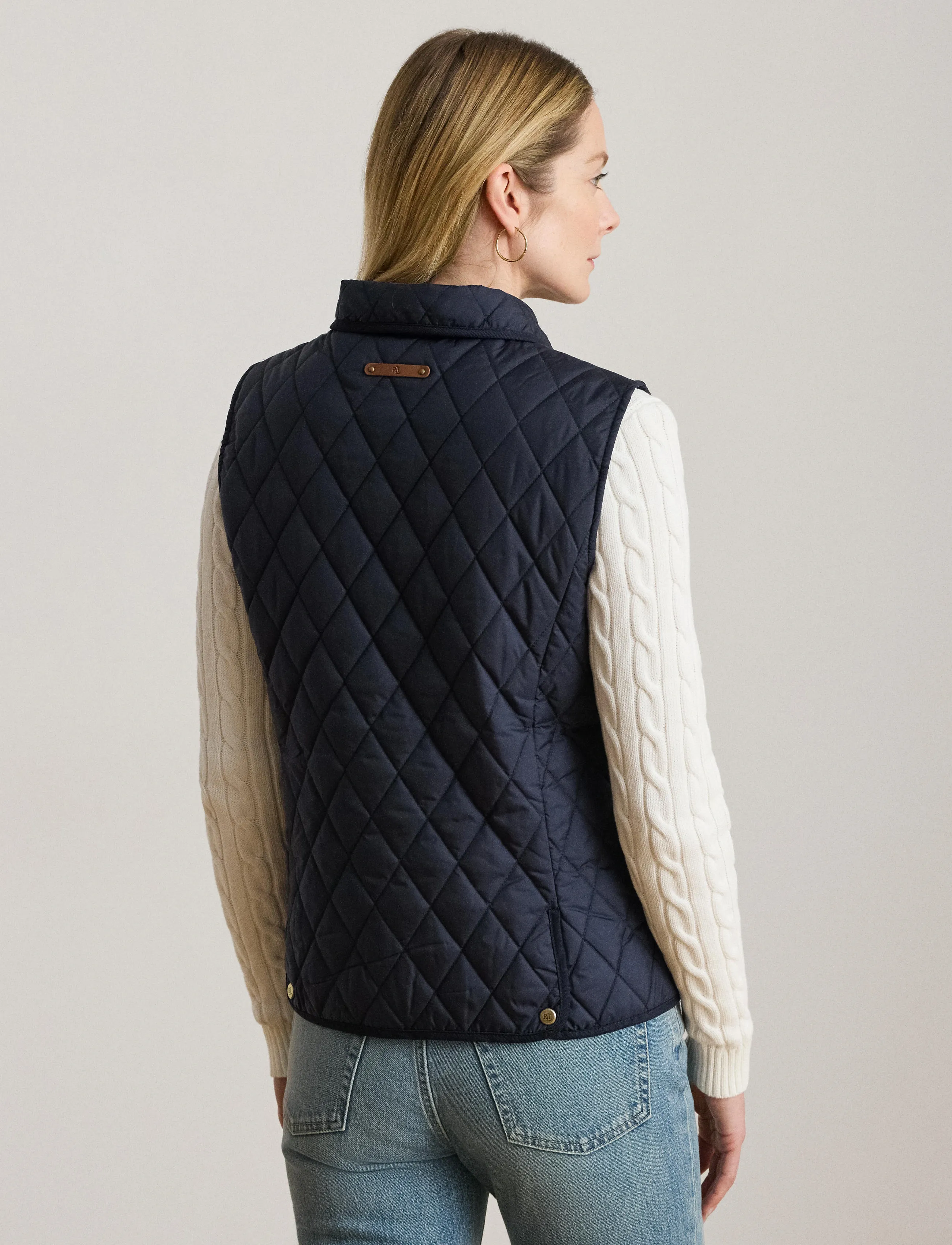 Lauren Ralph Lauren - Crest-Patch Diamond-Quilted Vest - frühlingsjacken - dk navy - 3