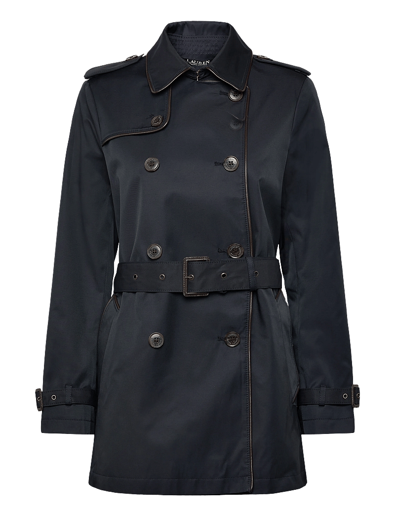 Lauren Ralph Lauren - Double-Breasted Cotton-Blend Trench Coat - trench coats - dk navy - 0