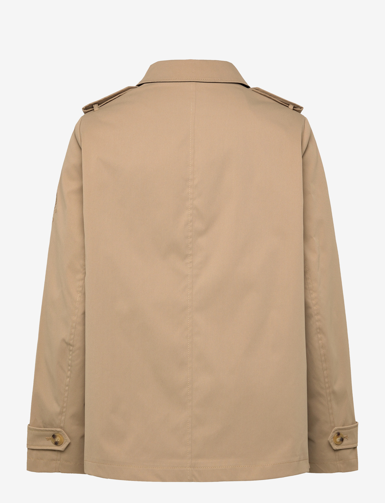 Lauren Ralph Lauren - Embroidered-Crest Twill Trench Coat - cienkie płaszcze - birch tan - 1