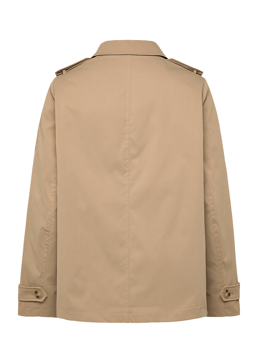Lauren Ralph Lauren - Embroidered-Crest Twill Trench Coat - tynnere kåper - birch tan - 1