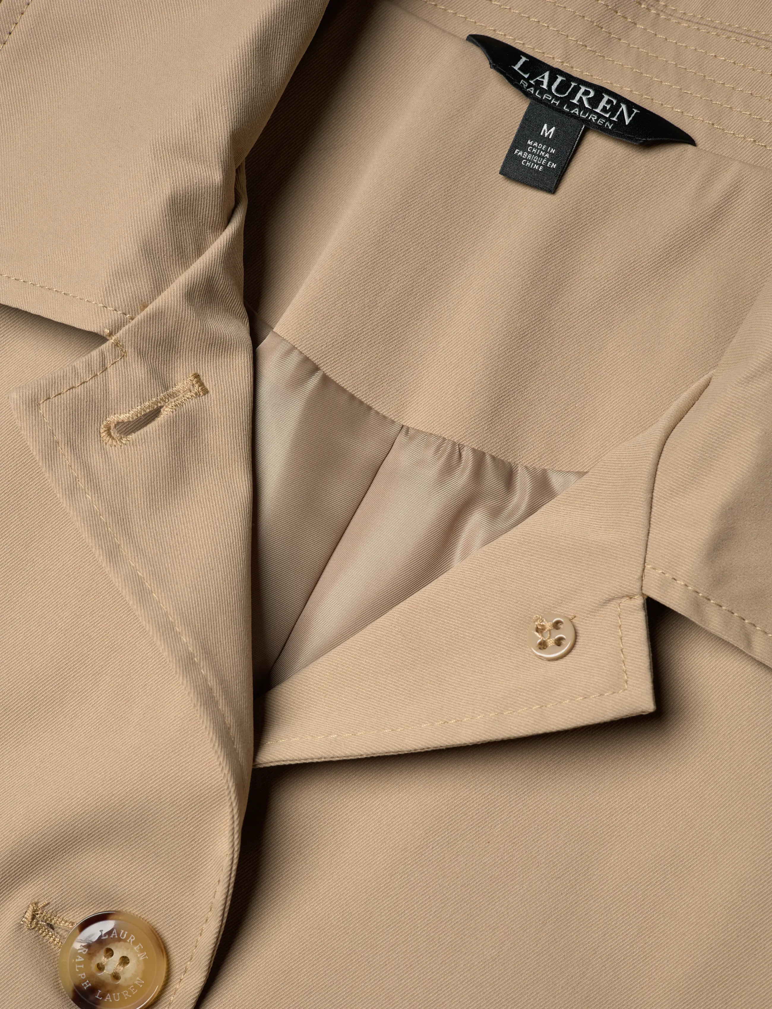 Lauren Ralph Lauren - Embroidered-Crest Twill Trench Coat - lette frakker - birch tan - 2