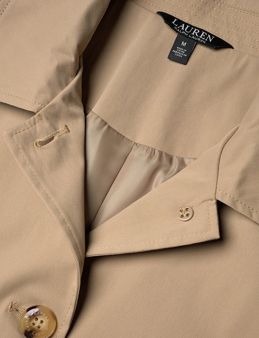 Lauren Ralph Lauren - Embroidered-Crest Twill Trench Coat - tynnere kåper - birch tan - 2