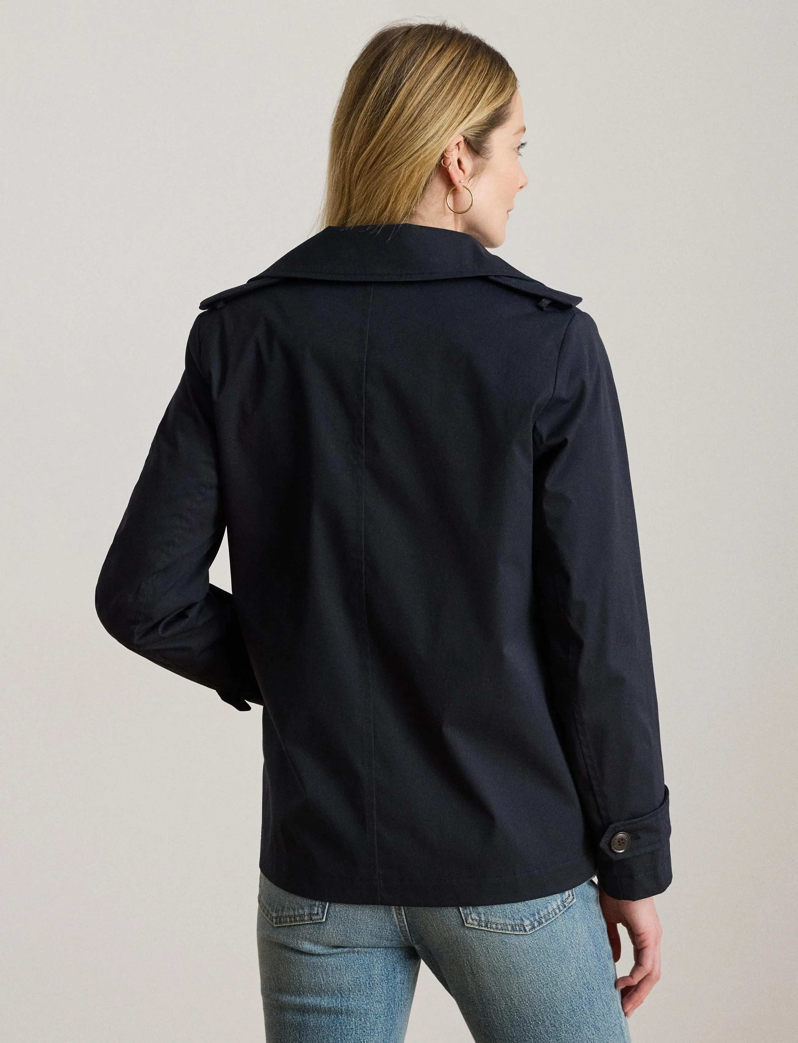 Lauren Ralph Lauren - Embroidered-Crest Twill Trench Coat - kevadmantlid - dk navy - 3