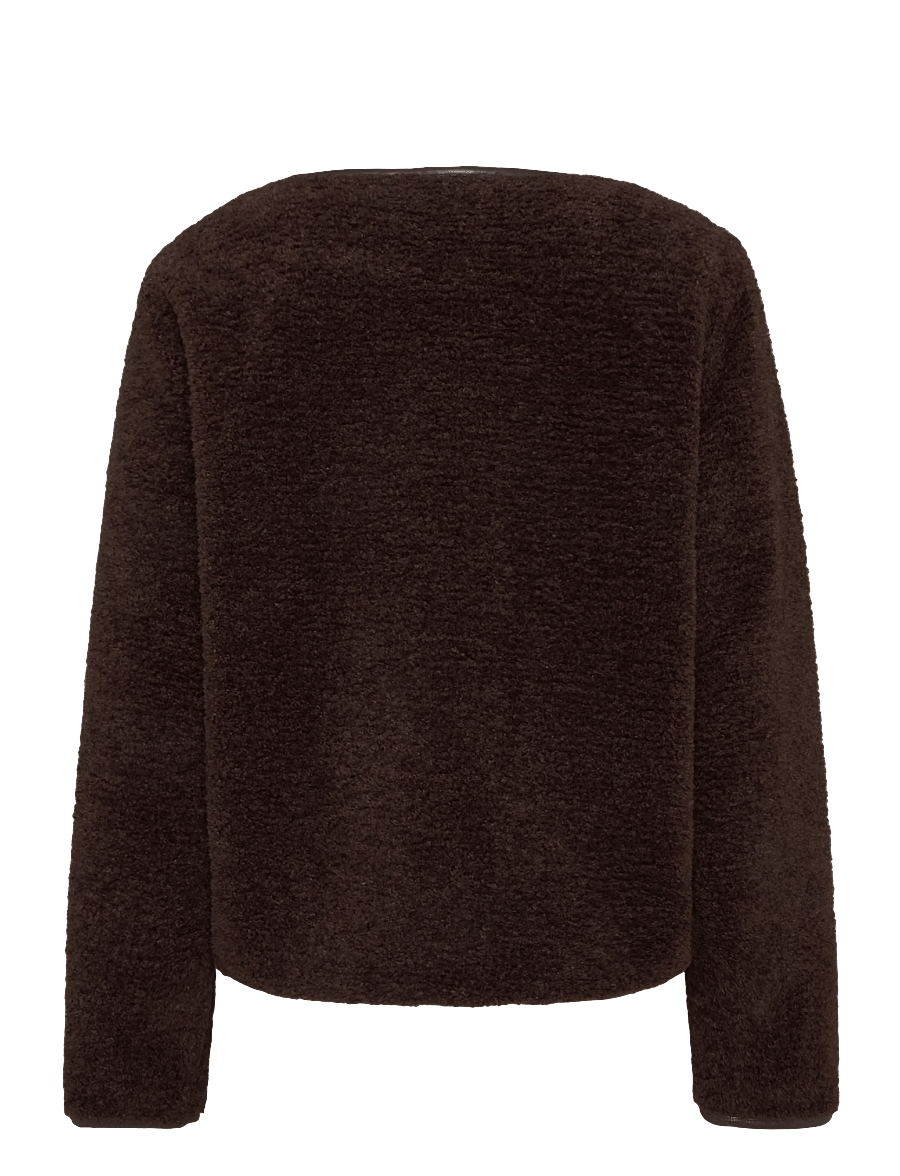 Lauren Ralph Lauren - Faux-Leather-Trim Faux-Fur Teddy Coat - kunstpelz - circuit brown - 3