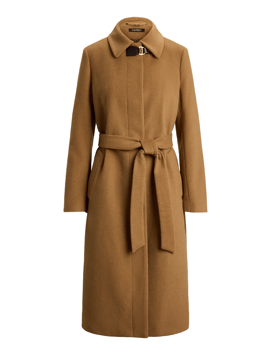 Lauren Ralph Lauren - Buckle-Trim Belted Wool-Blend Coat - winterjacken - new vicuna - 1