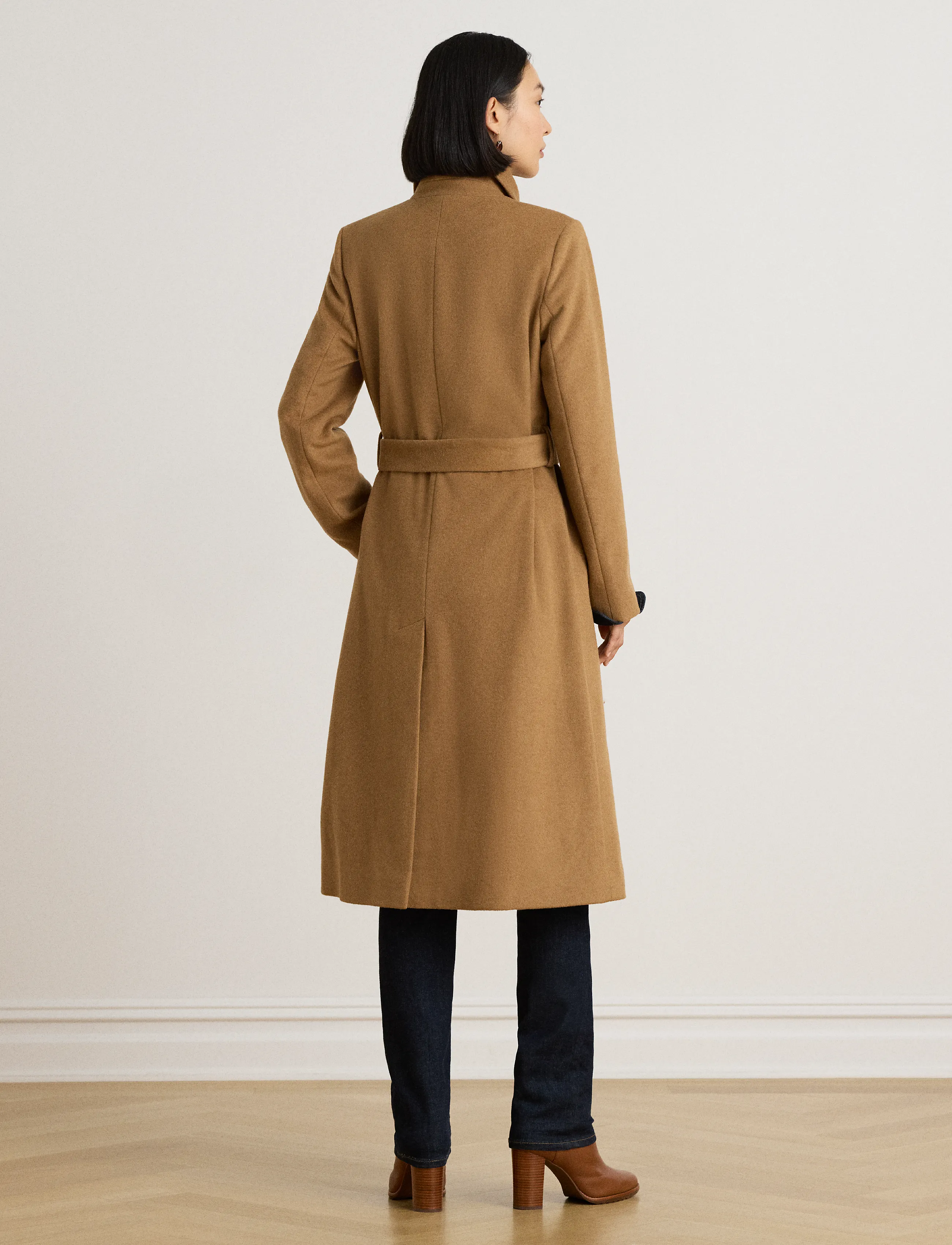 Lauren Ralph Lauren - Buckle-Trim Belted Wool-Blend Coat - new vicuna - 2