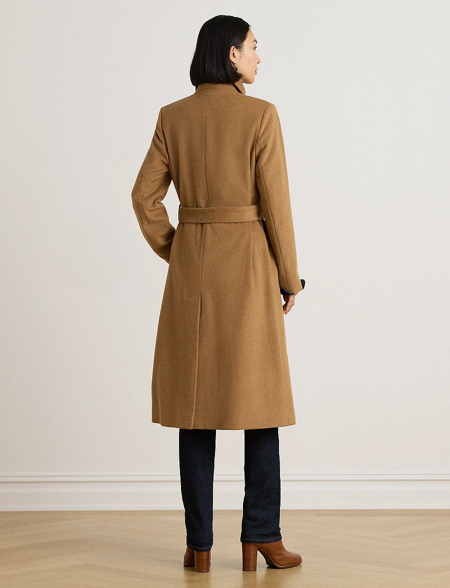 Lauren Ralph Lauren - Buckle-Trim Belted Wool-Blend Coat - winterjacken - new vicuna - 2