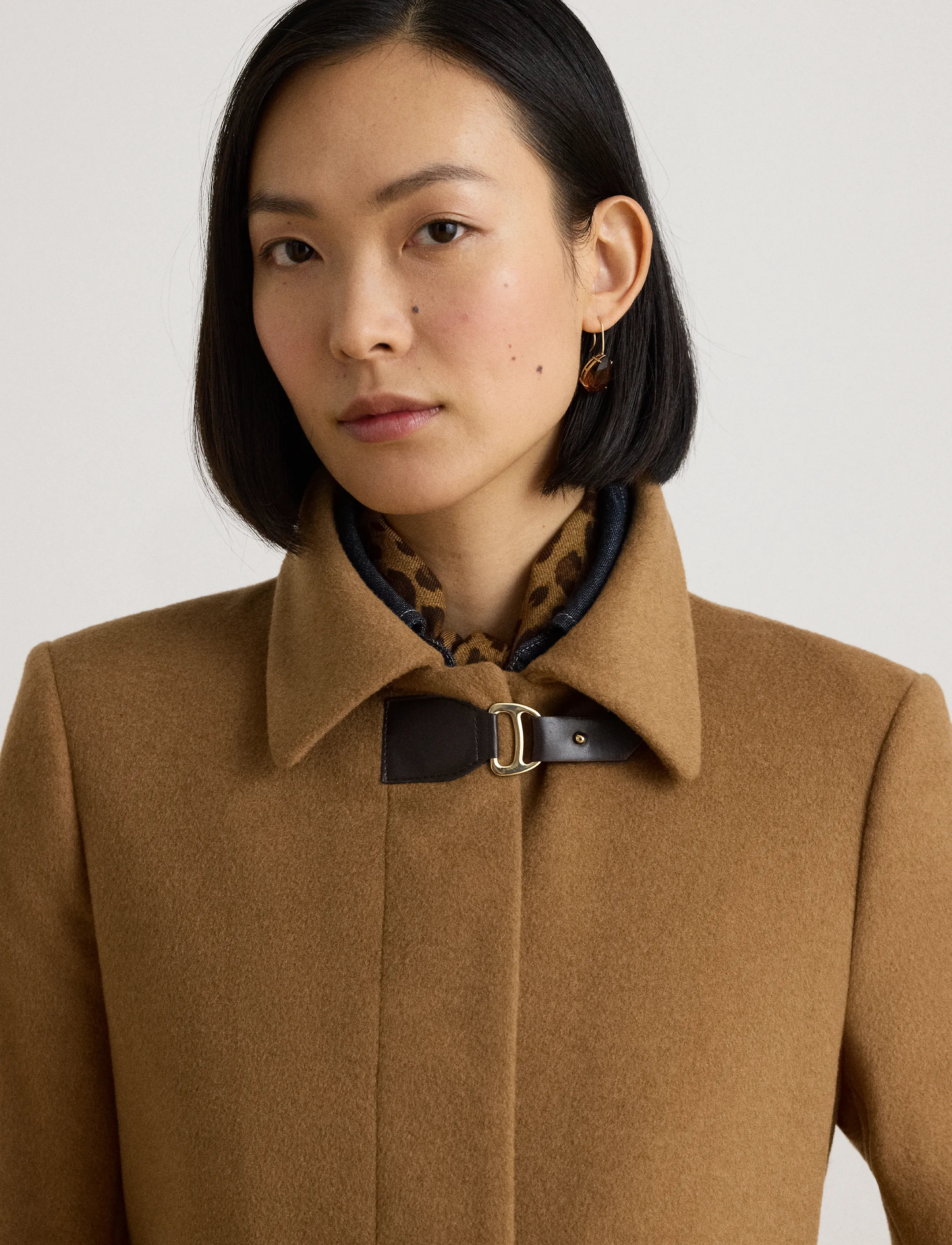 Lauren Ralph Lauren - Buckle-Trim Belted Wool-Blend Coat - new vicuna - 4