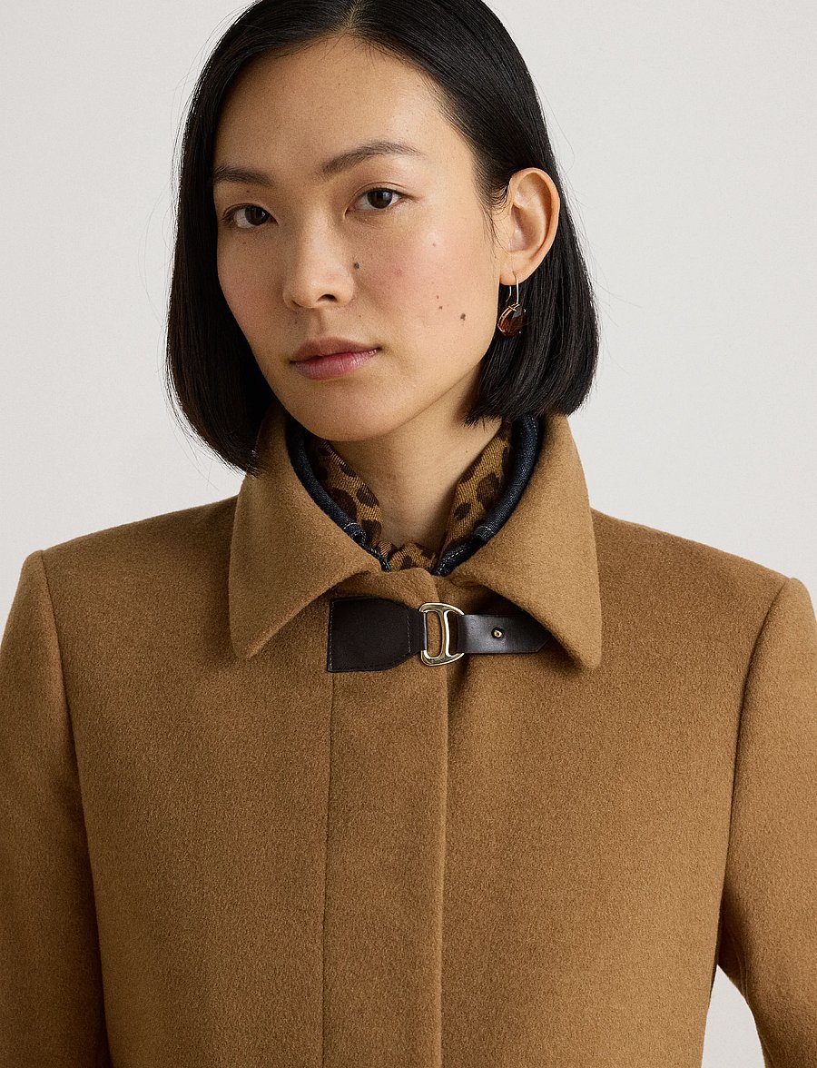 Lauren Ralph Lauren - Buckle-Trim Belted Wool-Blend Coat - winterjacken - new vicuna - 4