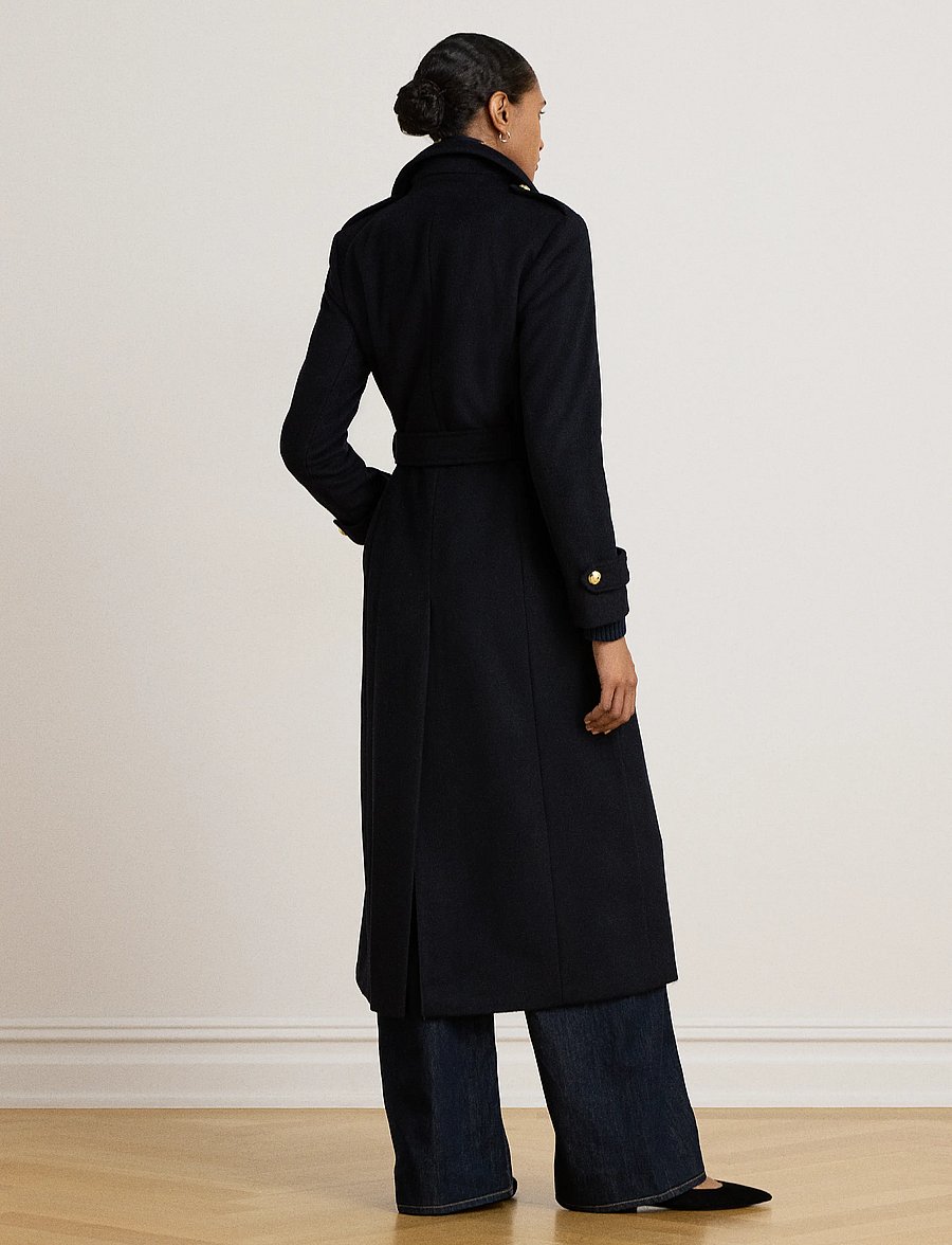 Lauren Ralph Lauren - Double-Breasted Belted Funnelneck Coat - winterjacken - regal navy - 4