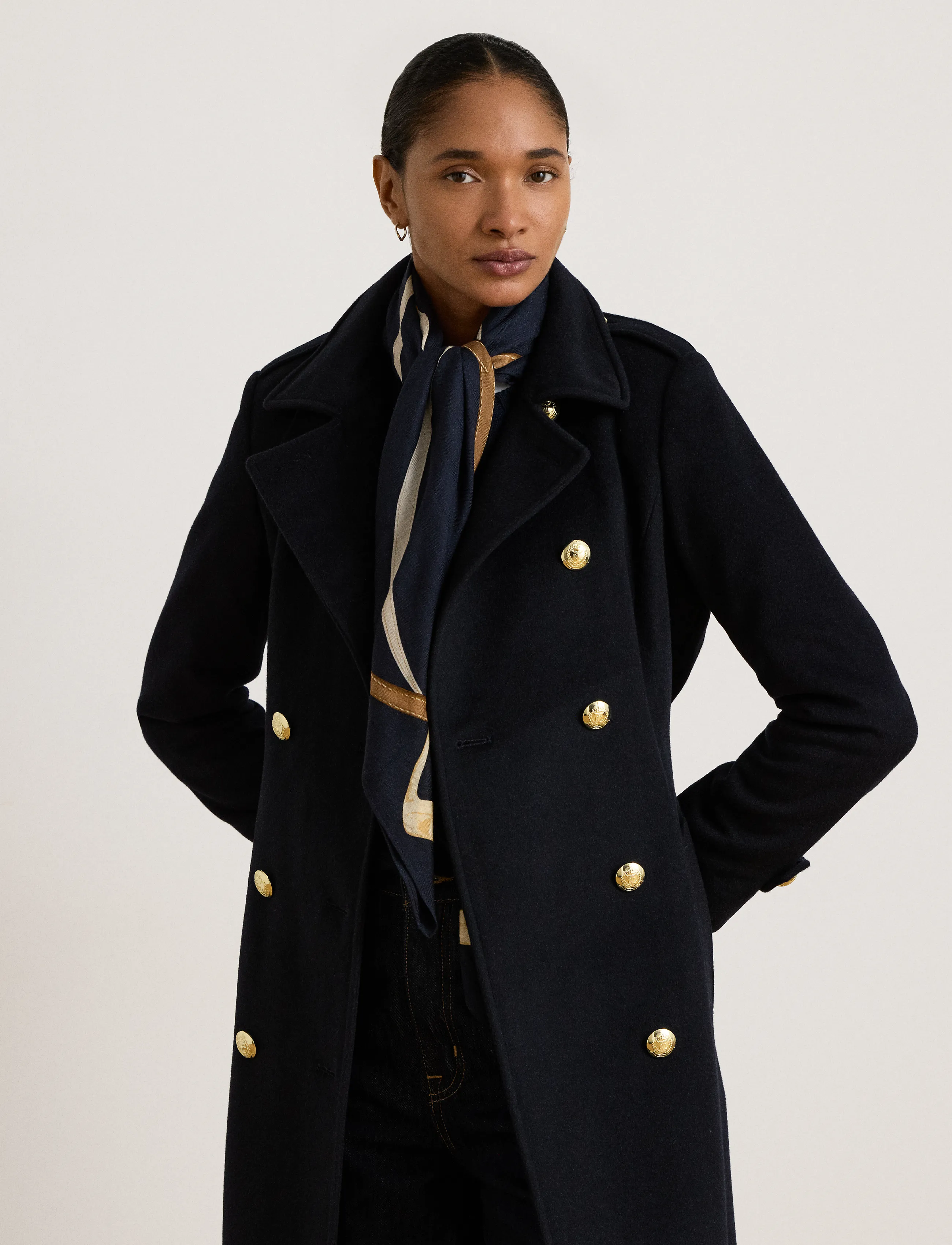 Lauren Ralph Lauren - Double-Breasted Belted Funnelneck Coat - winterjacken - regal navy - 5