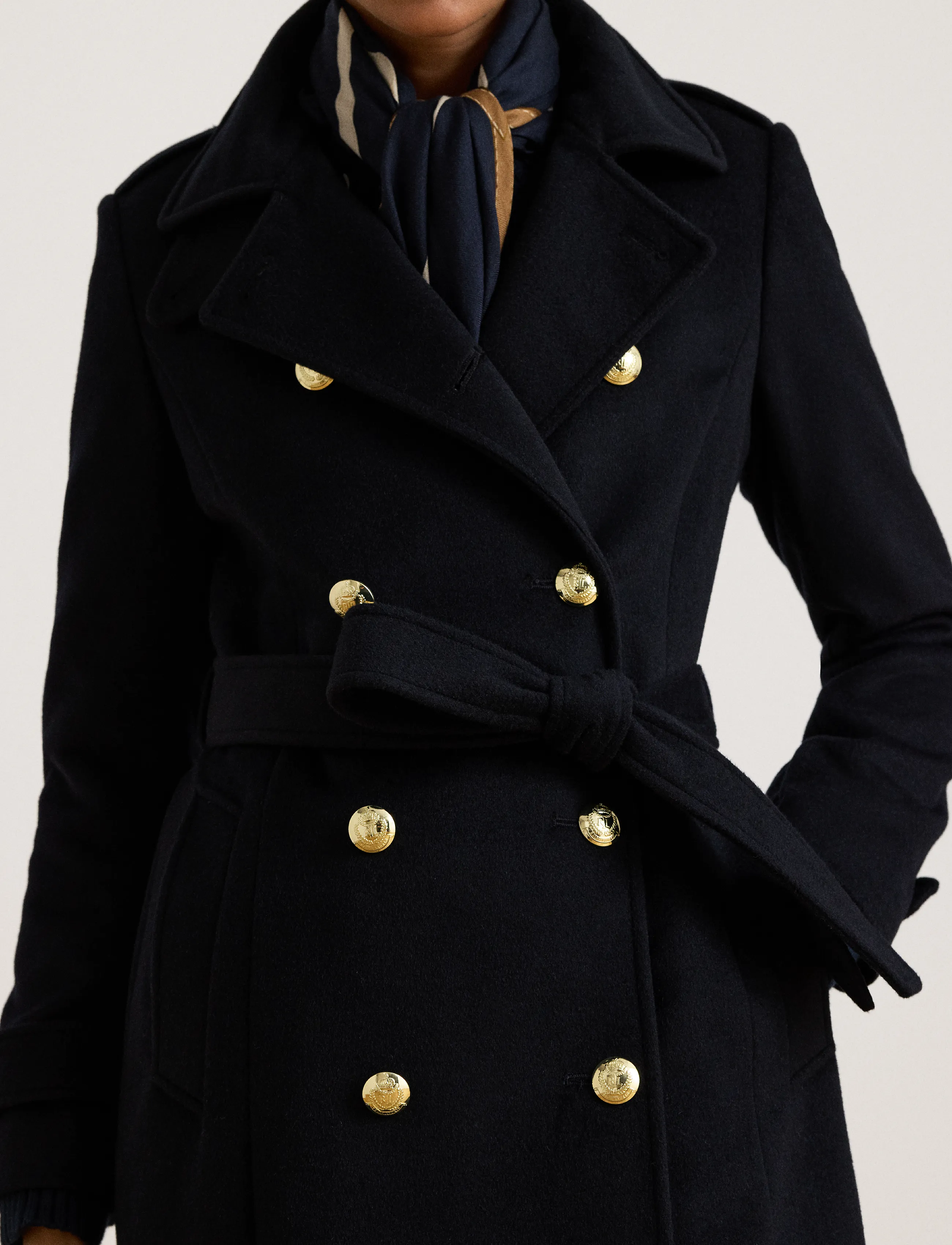 Lauren Ralph Lauren Double-Breasted Belted Funnelneck Coat kappor & rockar dam – bild 4