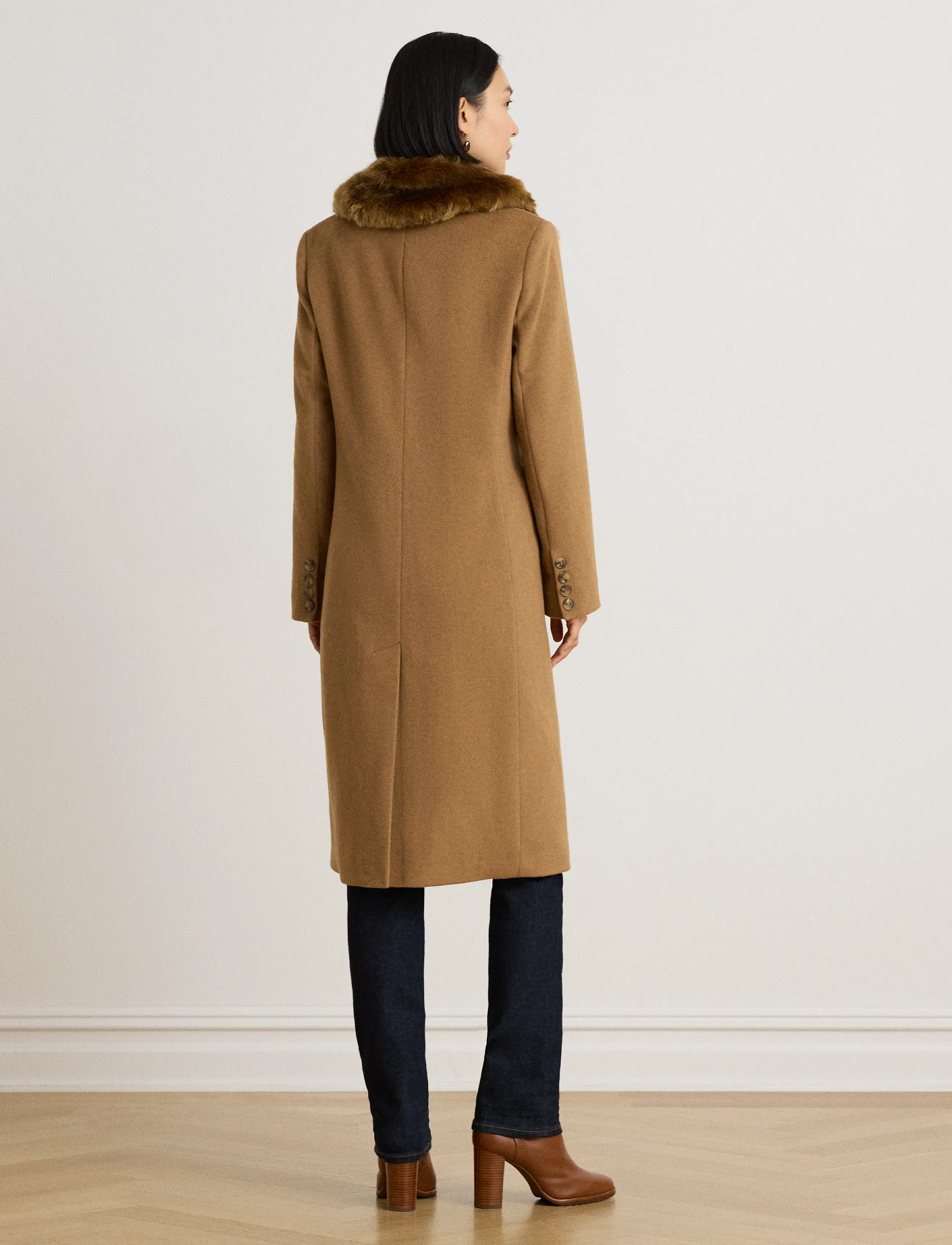 Lauren Ralph Lauren Faux-Fur-Trim Double-Breasted Coat kappor & rockar dam – bild 2