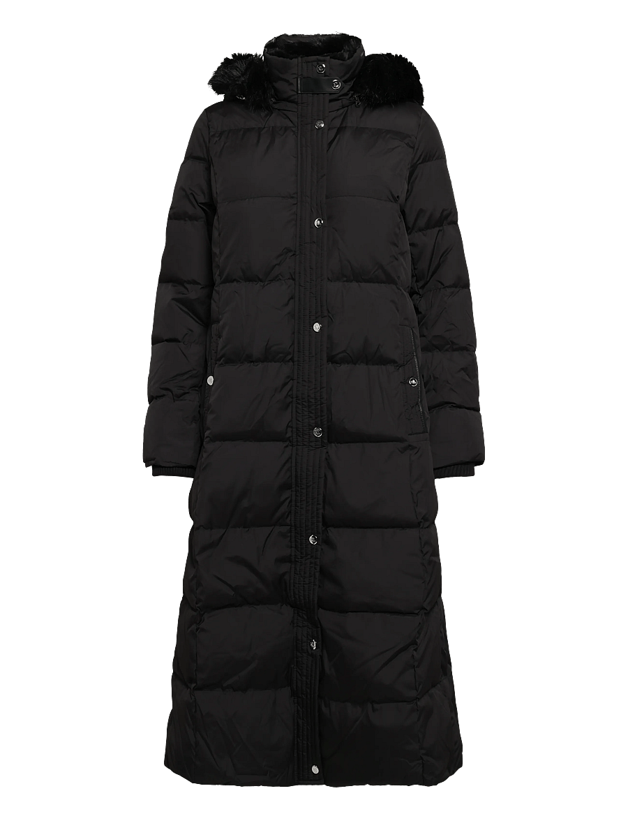Lauren Ralph Lauren - Faux-Fur-Trim Quilted Hooded Down Coat - talvitakit - black - 2