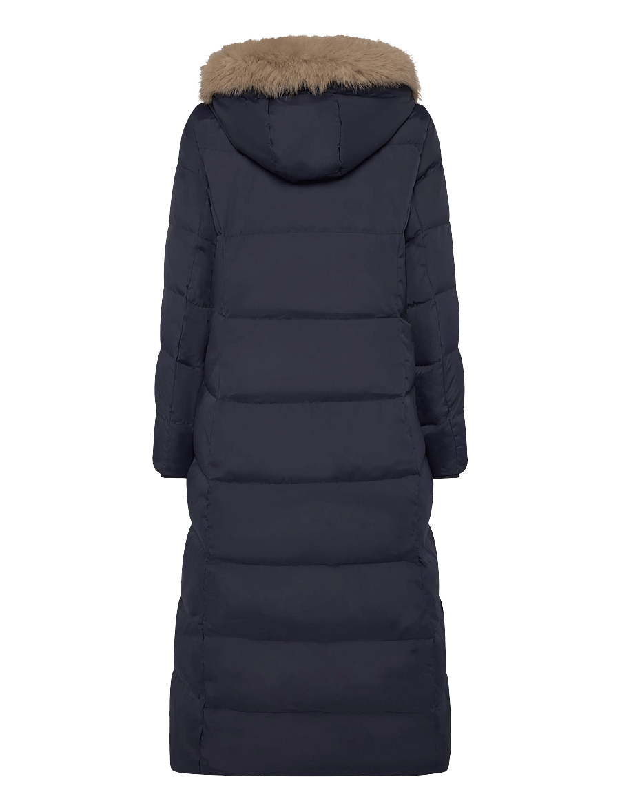 Lauren Ralph Lauren - Faux-Fur-Trim Quilted Hooded Down Coat - talvejoped - dk navy - 3