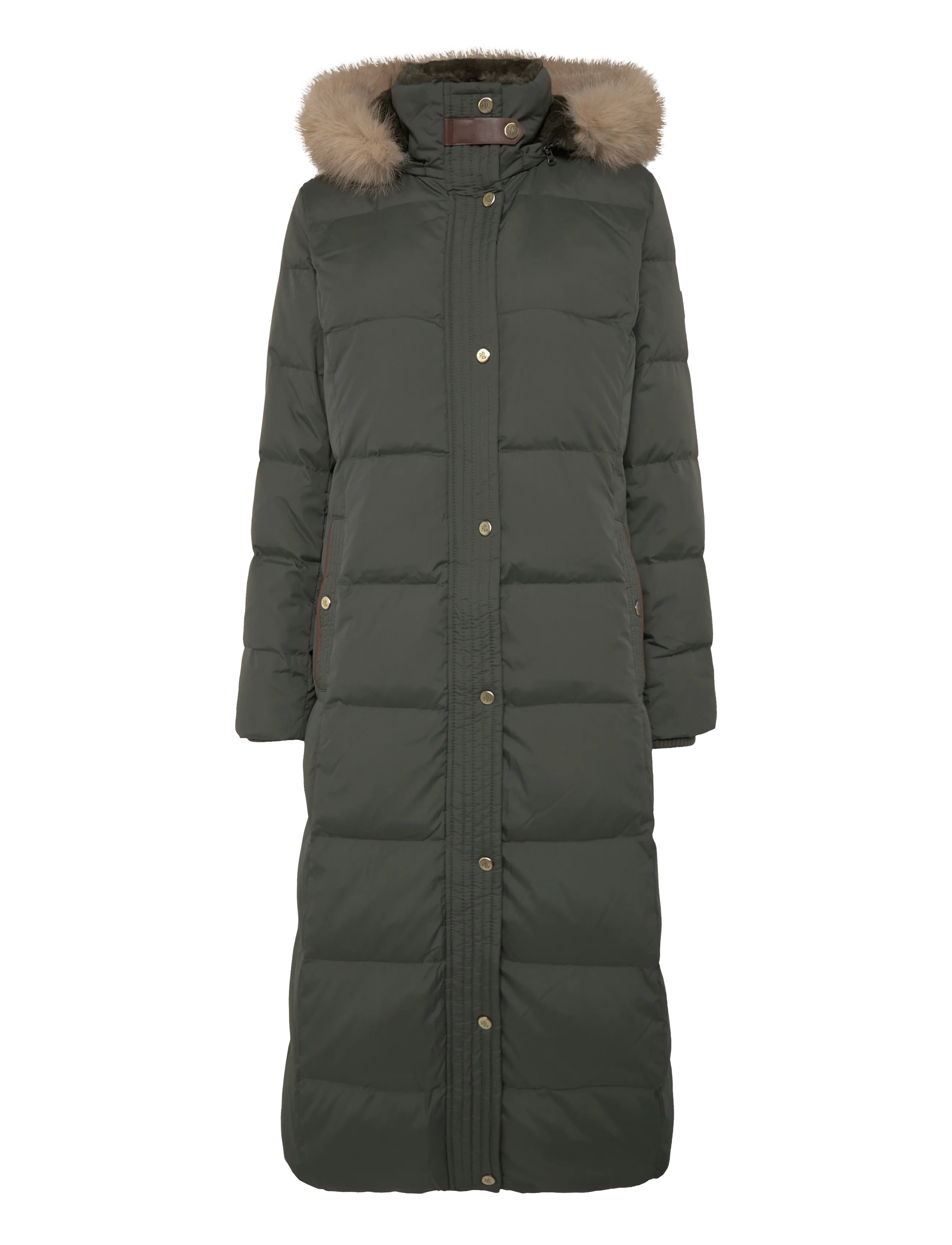 Lauren Ralph Lauren - Faux-Fur-Trim Quilted Hooded Down Coat - vinterjakker - litchfield loden - 2