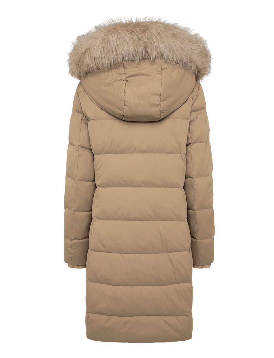 Lauren Ralph Lauren - Crest-Patch Hooded Down Coat - talvejoped - classic camel - 1