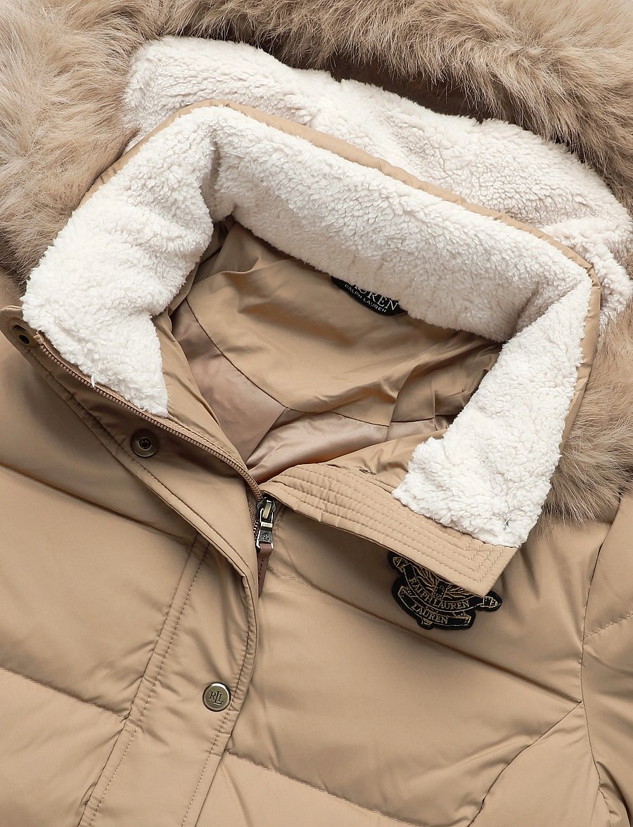 Lauren Ralph Lauren - Crest-Patch Hooded Down Coat - talvejoped - classic camel - 2