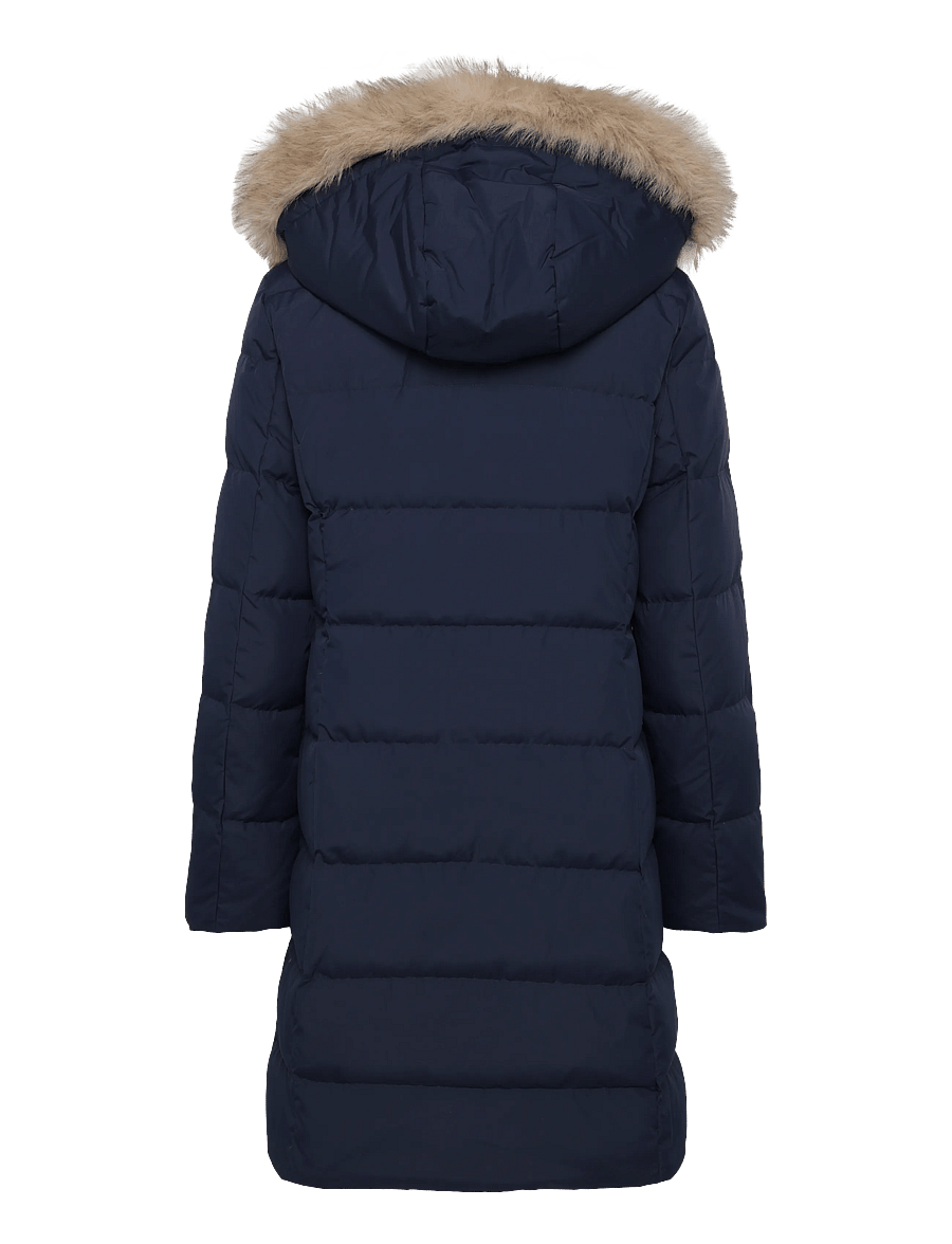 Lauren Ralph Lauren - Crest-Patch Hooded Down Coat - vinterjackor - dk navy - 1