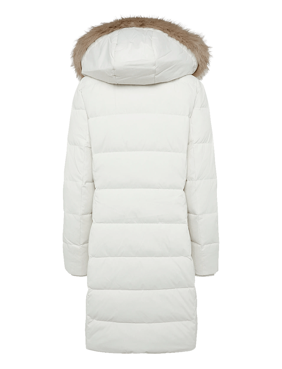 Lauren Ralph Lauren - Crest-Patch Hooded Down Coat - winterjacken - mascarpone cream - 1