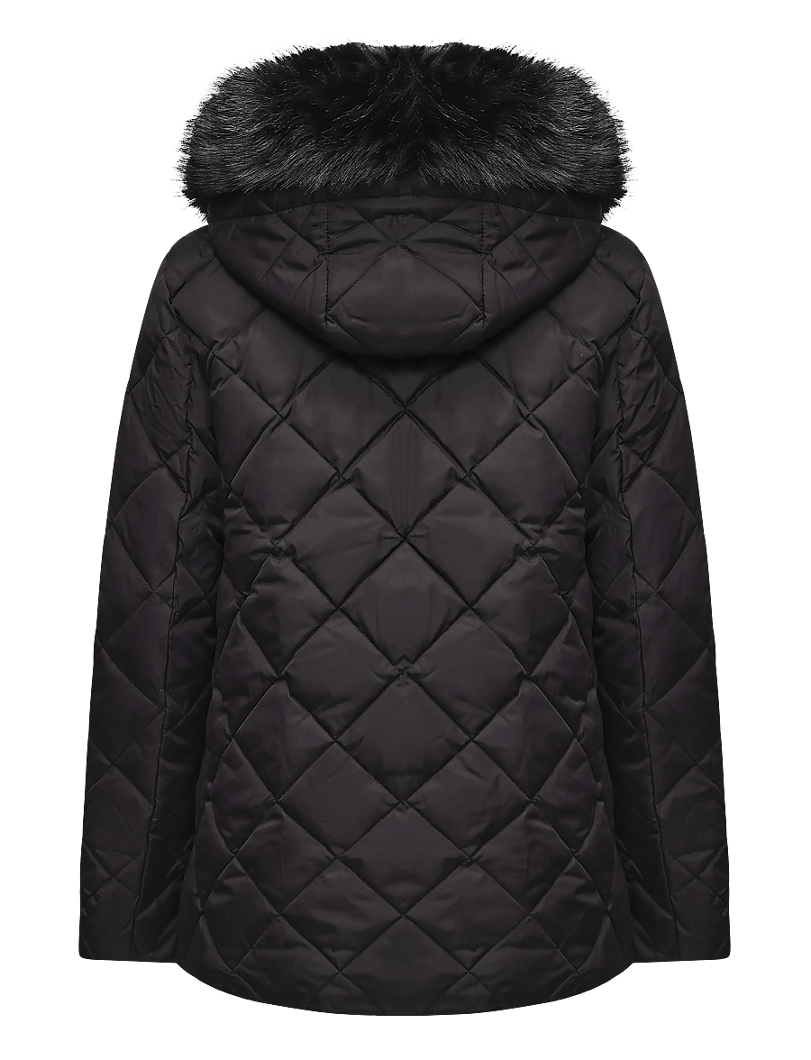 Lauren Ralph Lauren - Crest-Patch Quilted Hooded Down Coat - talvejoped - black - 3