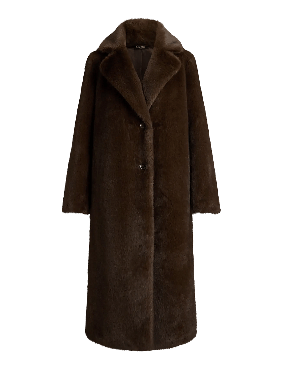 Lauren Ralph Lauren - Faux-Fur Reefer Coat - circuit brown - 2