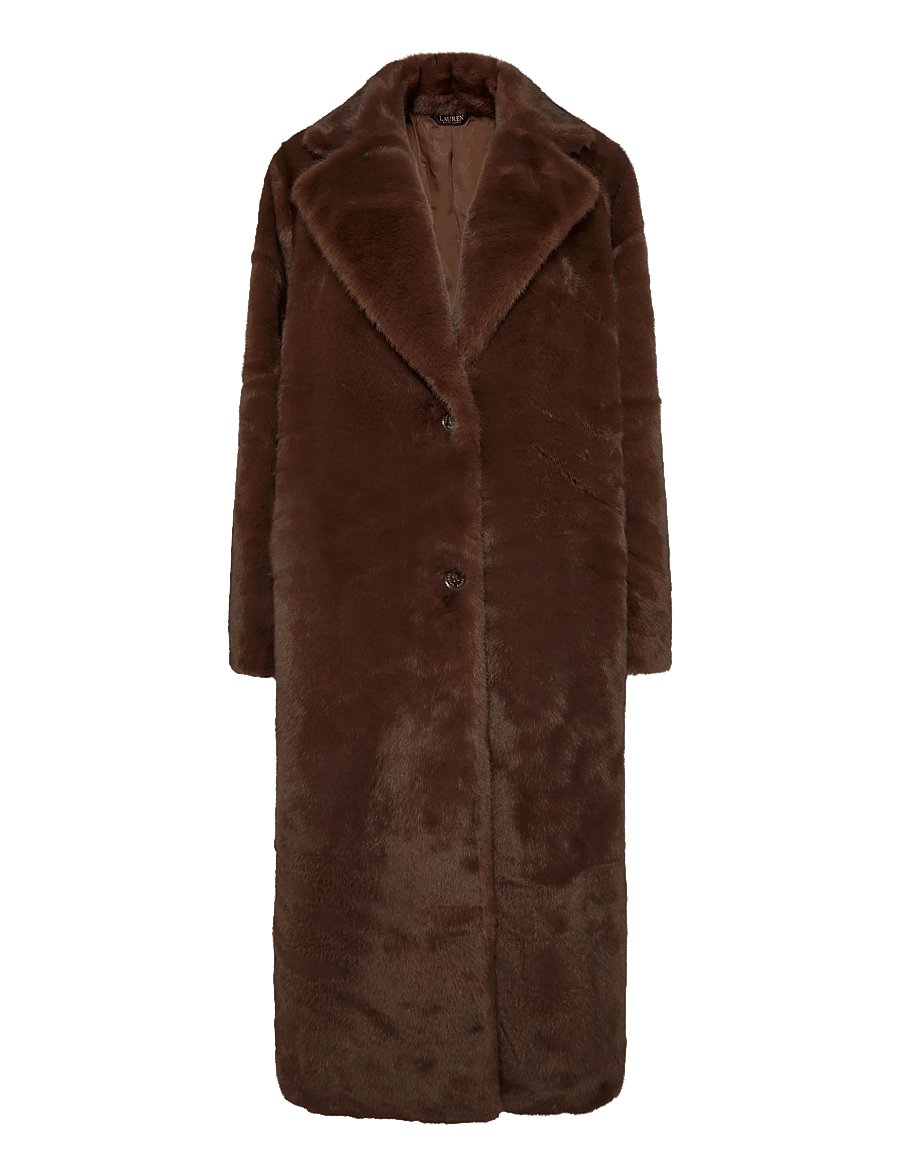 Lauren Ralph Lauren - Faux-Fur Reefer Coat - faux fur jakker - circuit brown - 3