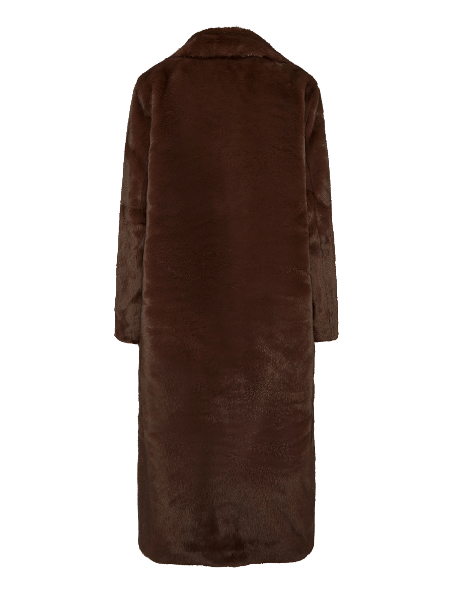 Lauren Ralph Lauren - Faux-Fur Reefer Coat - faux fur jakker - circuit brown - 4