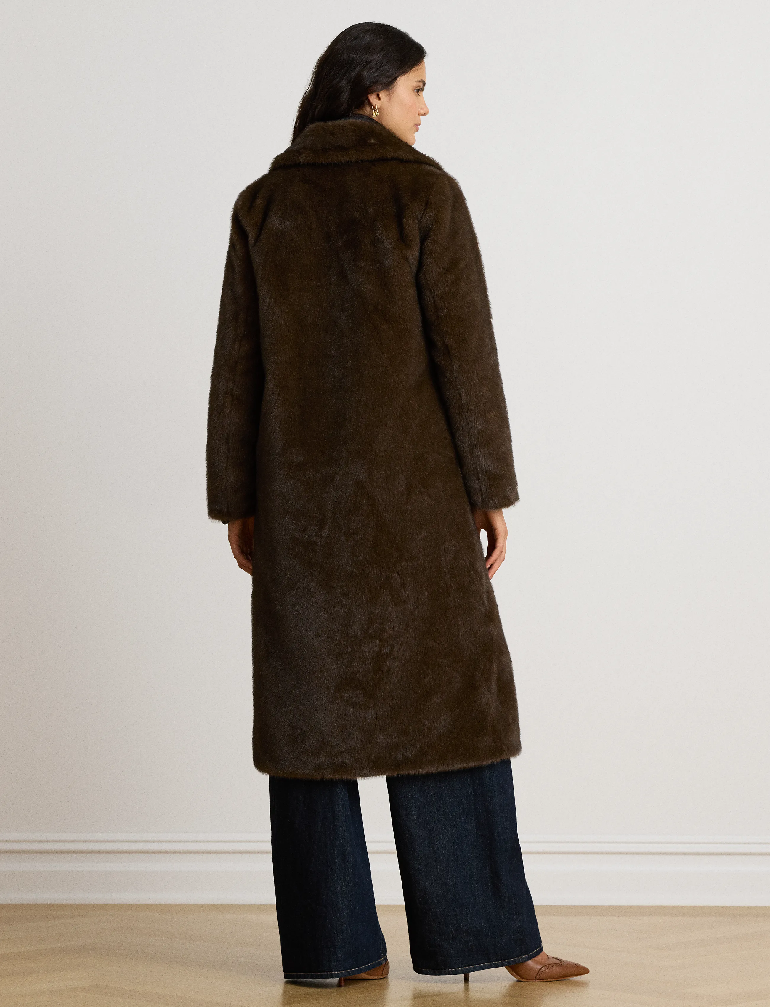 Lauren Ralph Lauren - Faux-Fur Reefer Coat - circuit brown - 3