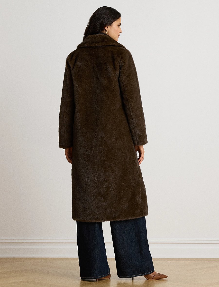 Lauren Ralph Lauren - Faux-Fur Reefer Coat - circuit brown - 3