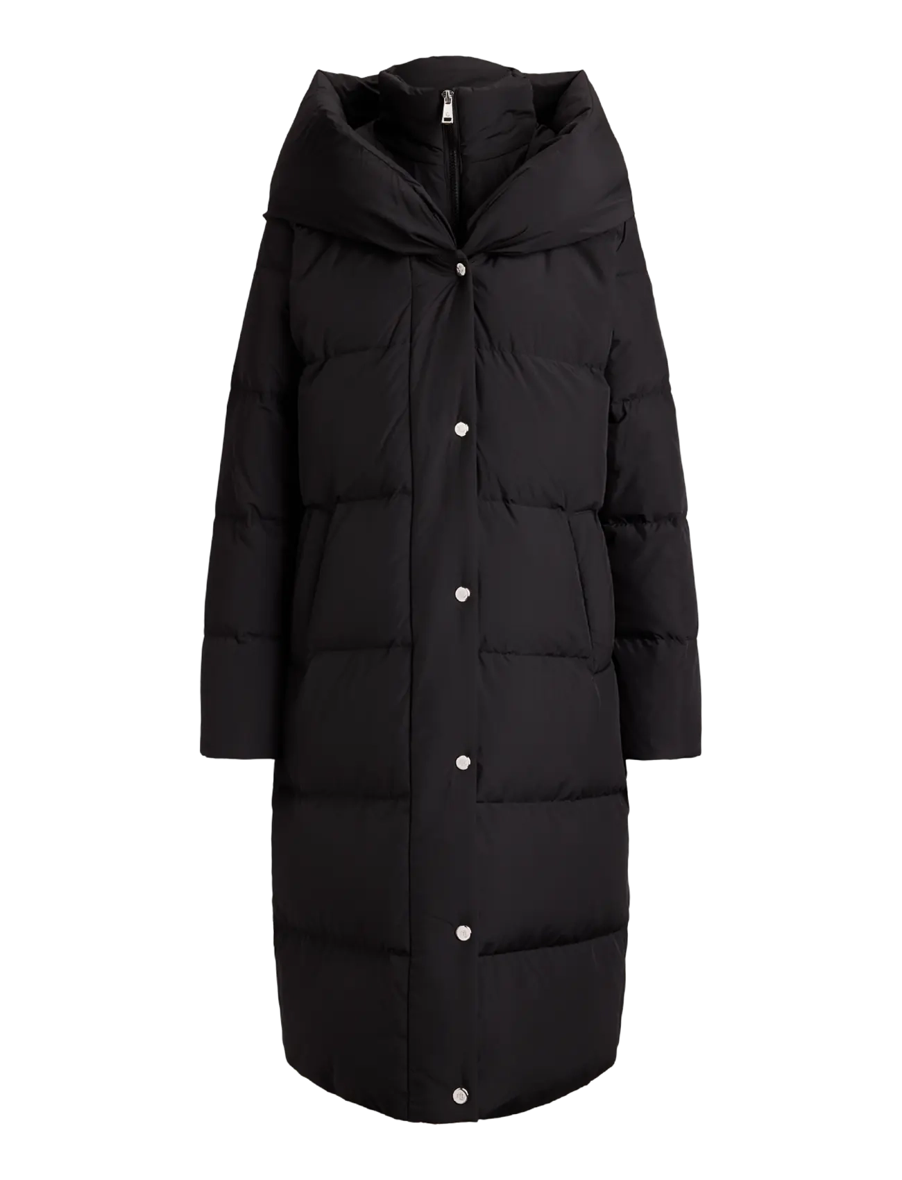 Lauren Ralph Lauren - Oversize-Collar Quilted Down Coat - black - 1